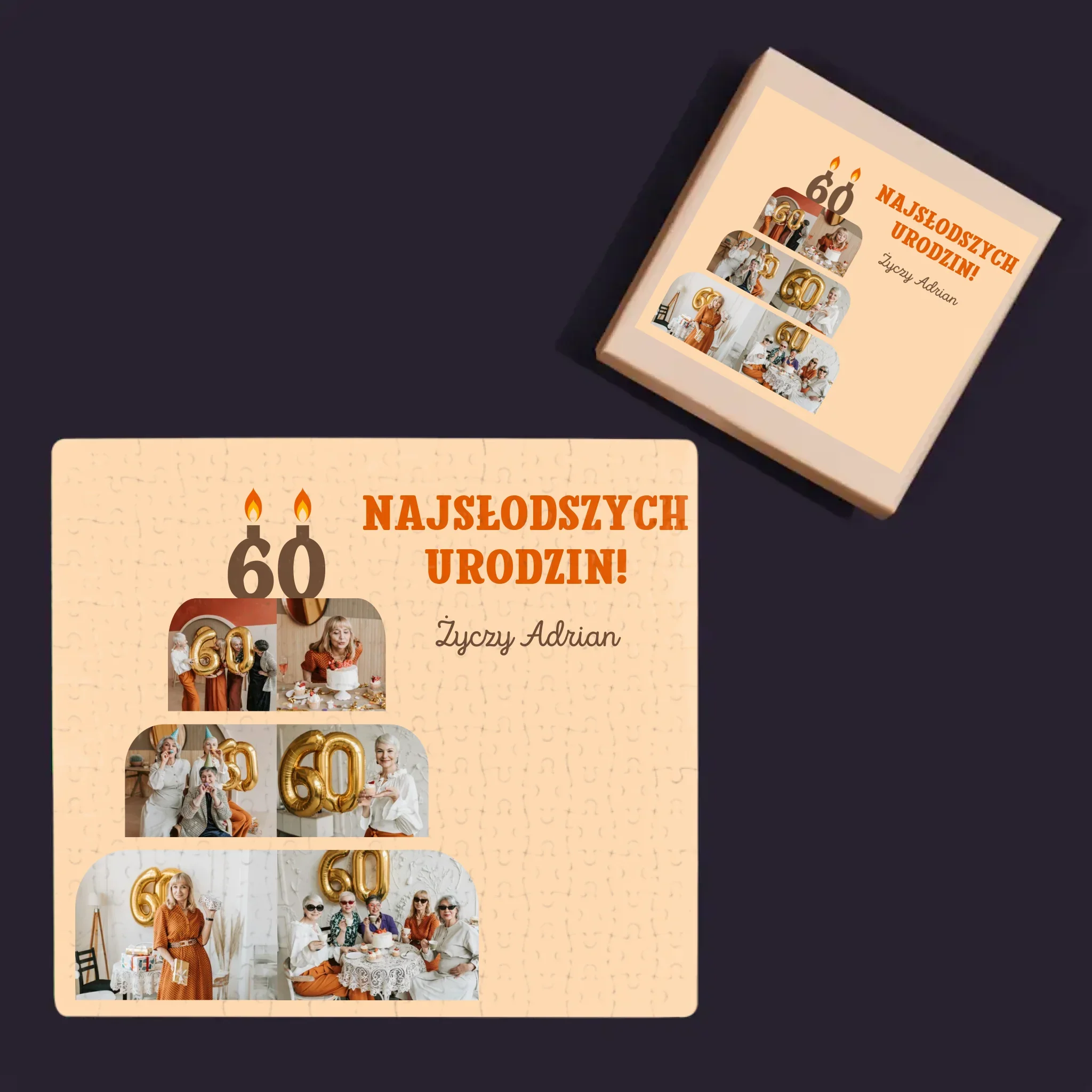 Kształt Ze Zdjęć: Najsłodszych Urodzin - Personalizowane Puzzle - Image 4