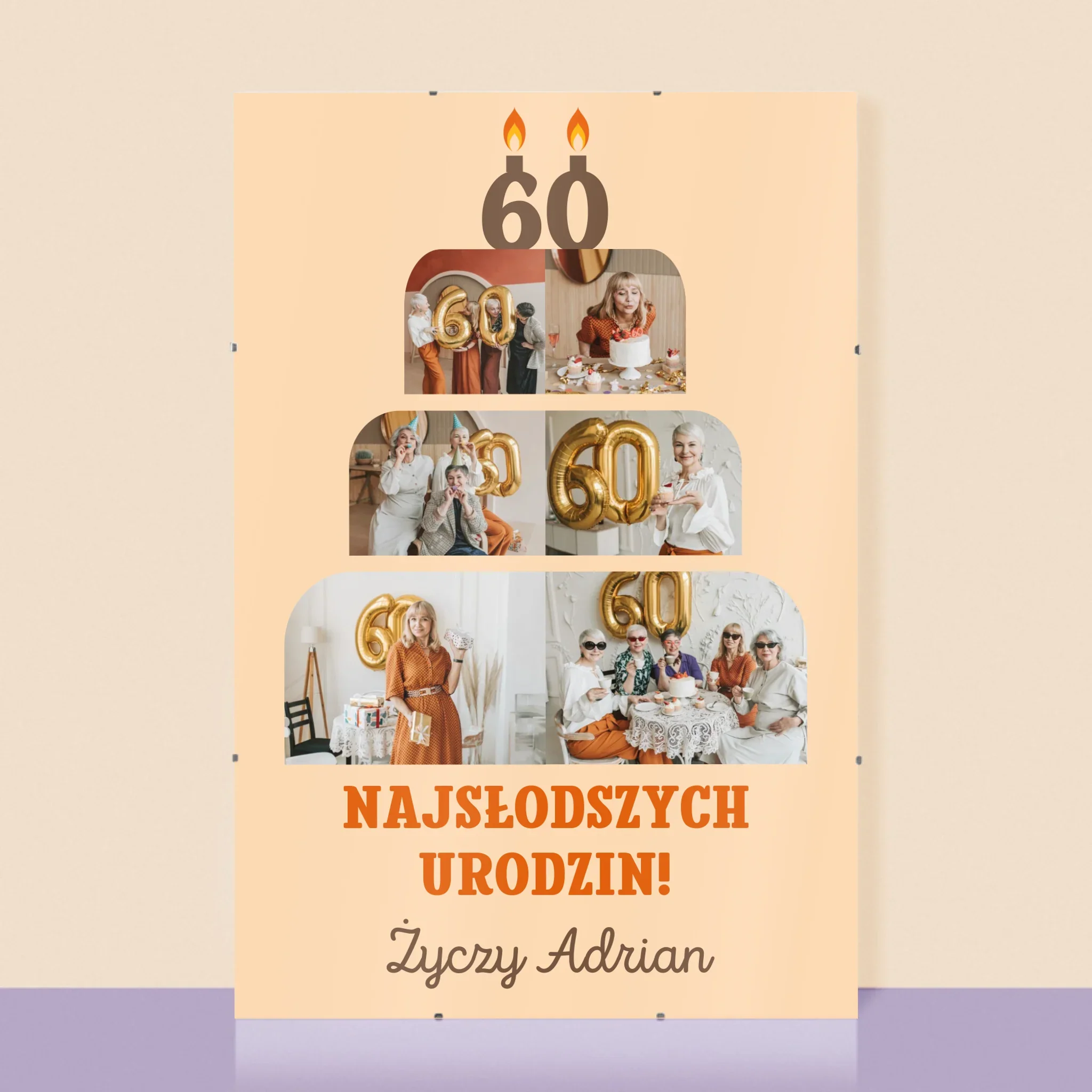 Kształt Ze Zdjęć: Najsłodszych Urodzin - Personalizowany Plakat