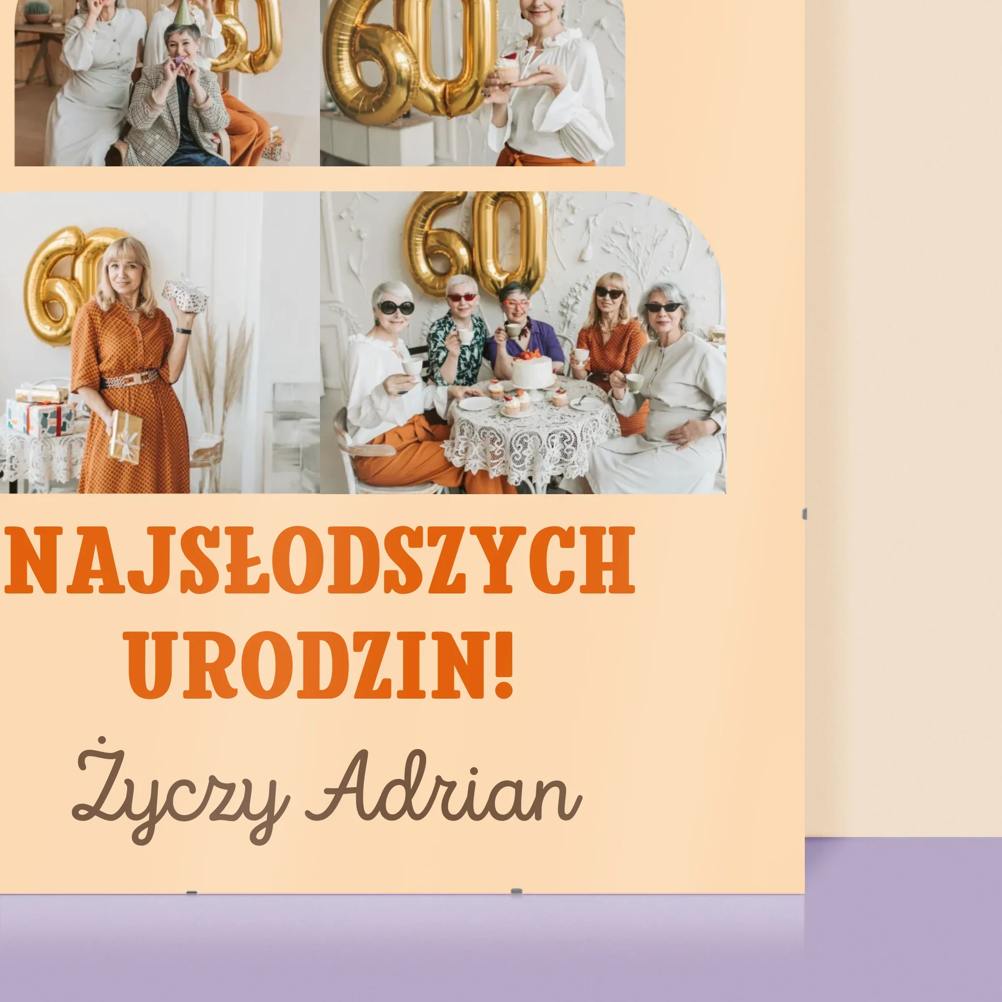 Kształt Ze Zdjęć: Najsłodszych Urodzin - Personalizowany Plakat - Image 2