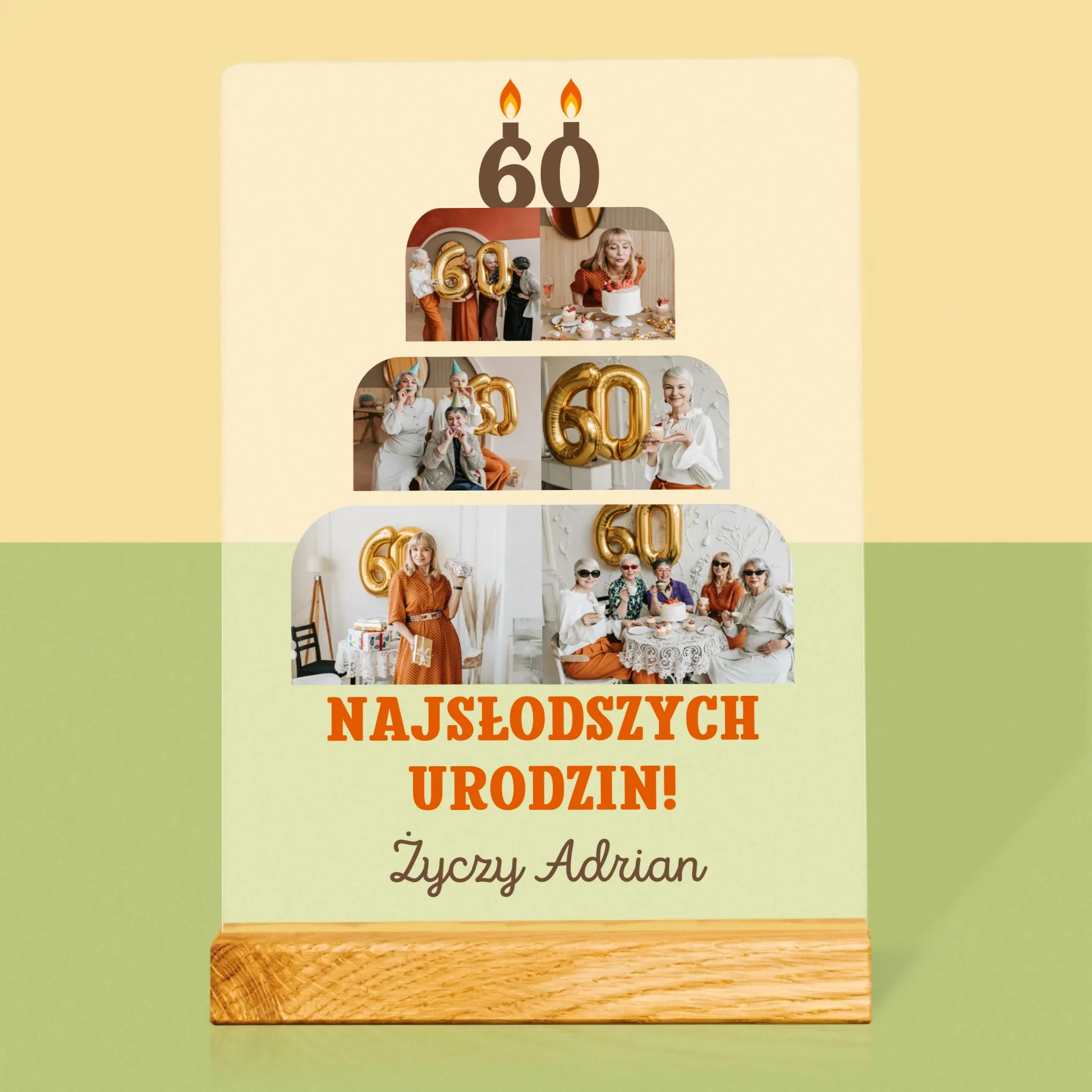 Kształt Ze Zdjęć: Najsłodszych Urodzin - Wydruk Na Szkle Akrylowym - Image 3
