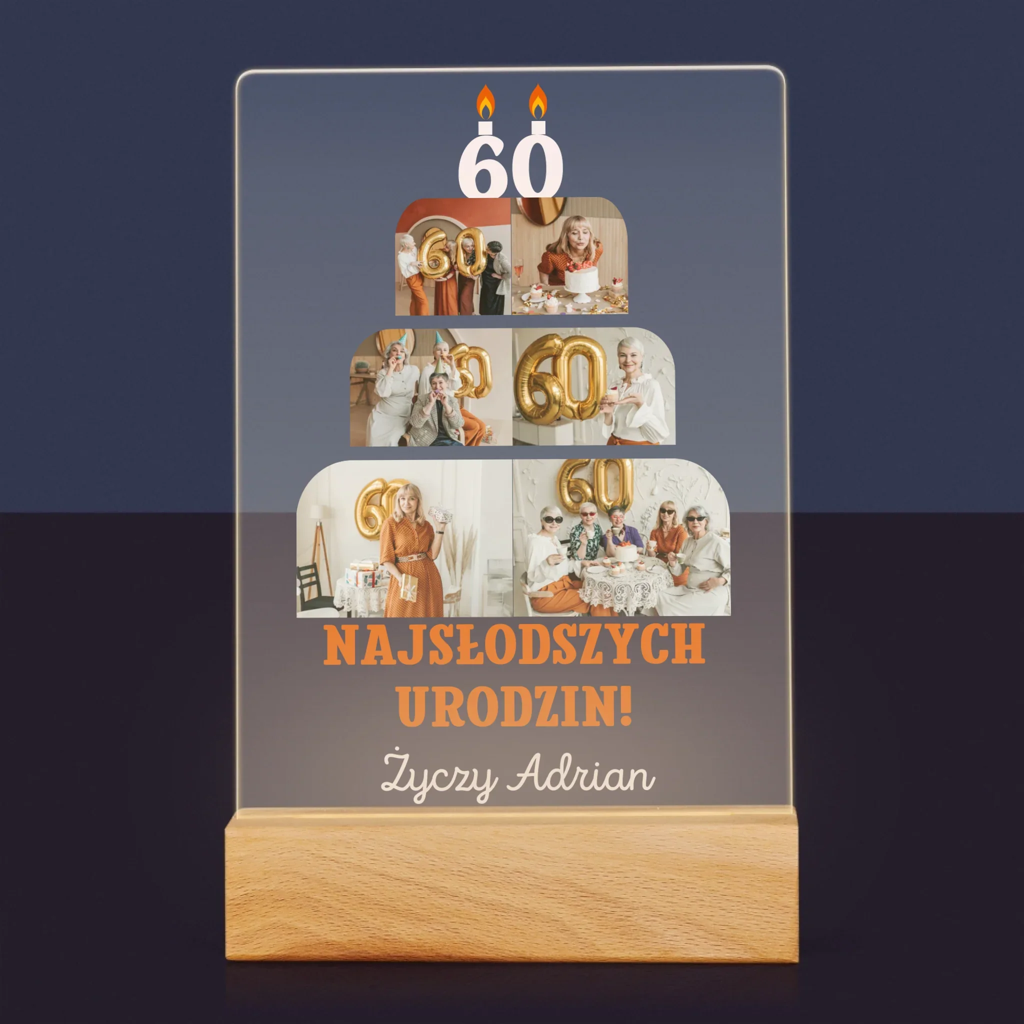 Kształt Ze Zdjęć: Najsłodszych Urodzin - Wydruk Na Szkle Akrylowym - Image 7