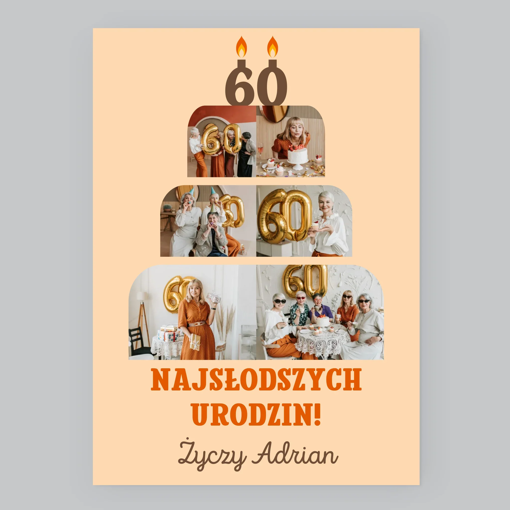 Kształt Ze Zdjęć: Najsłodszych Urodzin - Wydruk Obramowany - Image 8