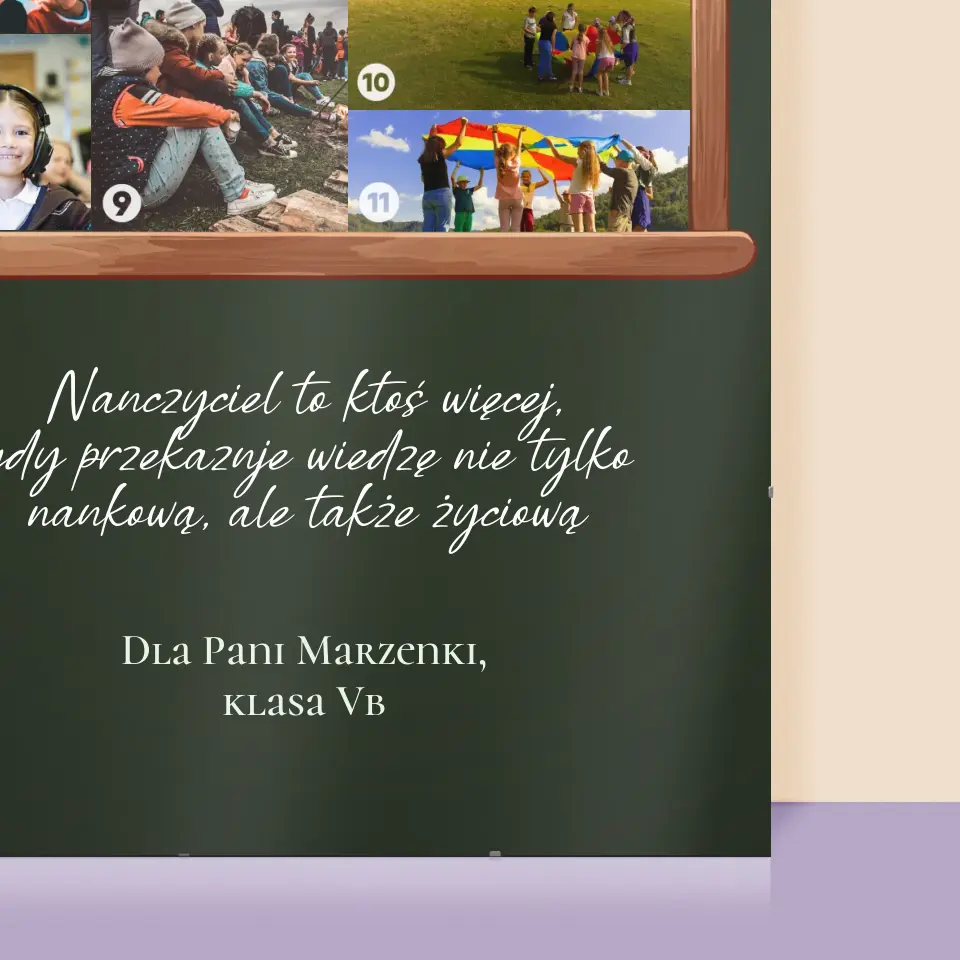 Kształt Ze Zdjęć: Nauczyciel To Ktoś Więcej - Personalizowany Plakat - Image 2