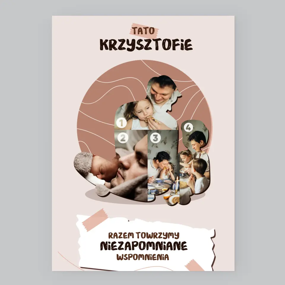 Kształt Ze Zdjęć: Niezapomniane Wspomnienia - Wydruk Obramowany
