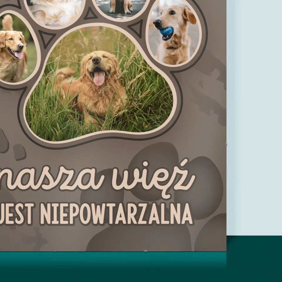 Kształt Ze Zdjęć: Odcisk Łapki - Personalizowany Plakat - Image 2