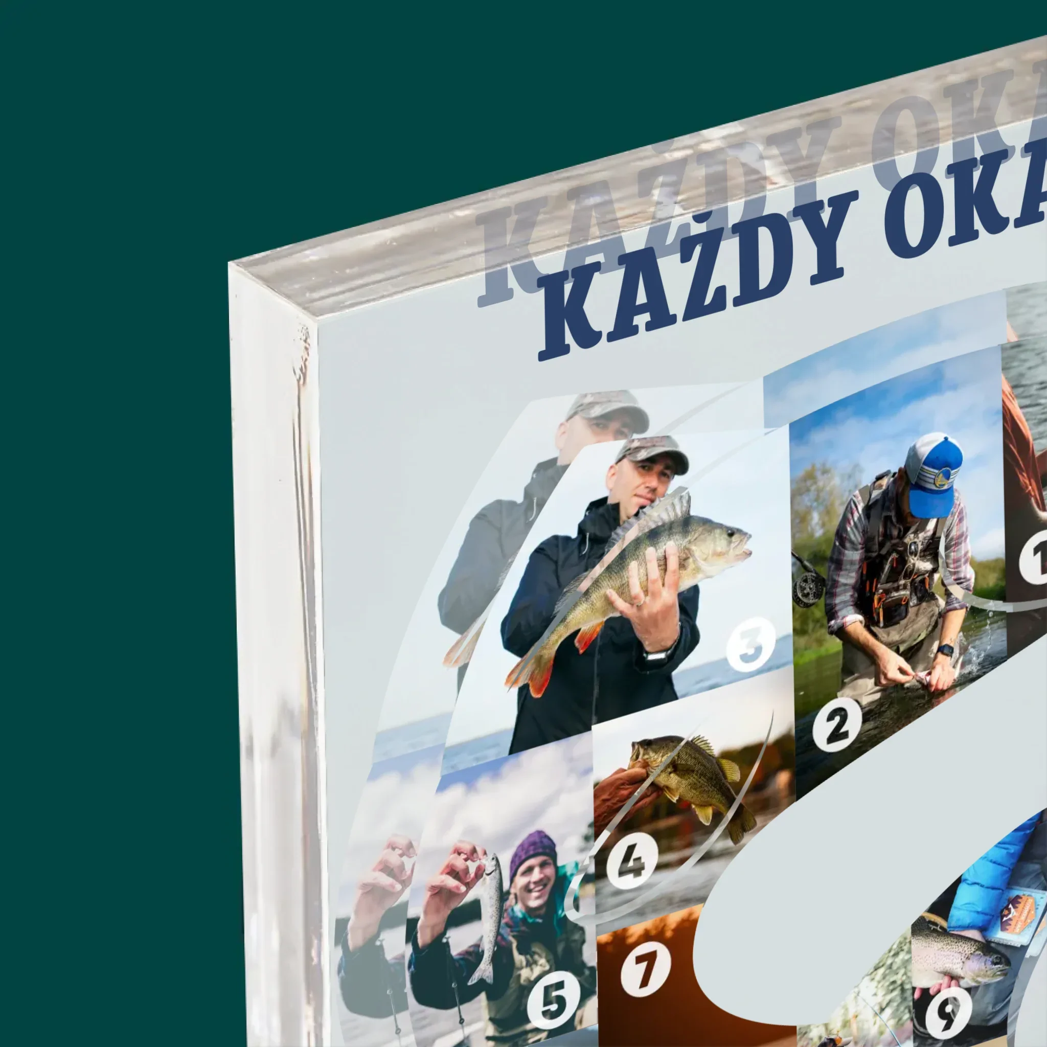 Kształt Ze Zdjęć: Okaz Wędkarza - Blok Akrylowy z Nadrukiem - Image 4