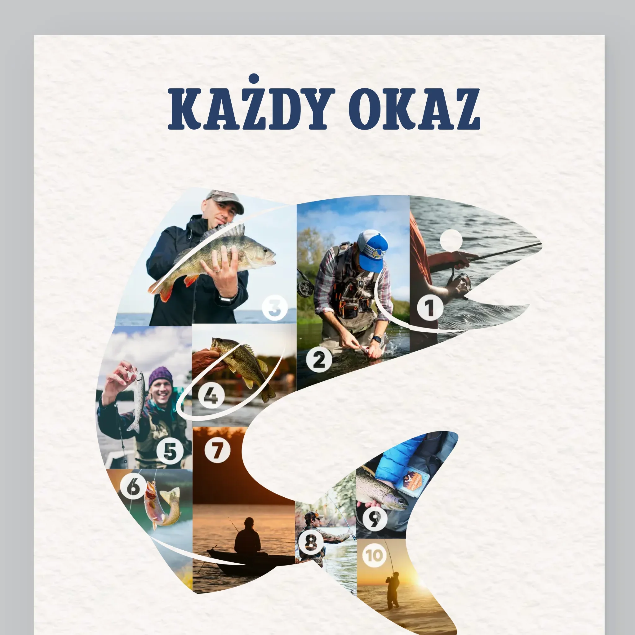 Kształt Ze Zdjęć: Okaz Wędkarza - Wydruk Obramowany - Image 2
