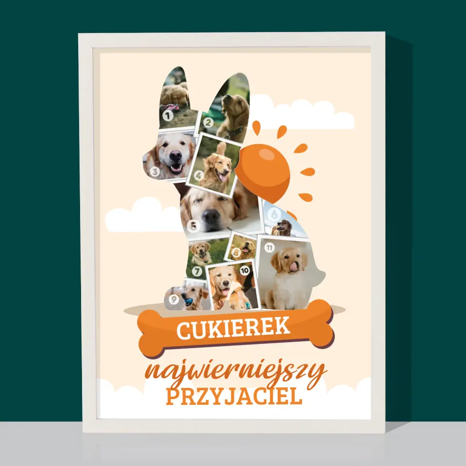 Kształt Ze Zdjęć: Pies - Wydruk Obramowany - Image 8