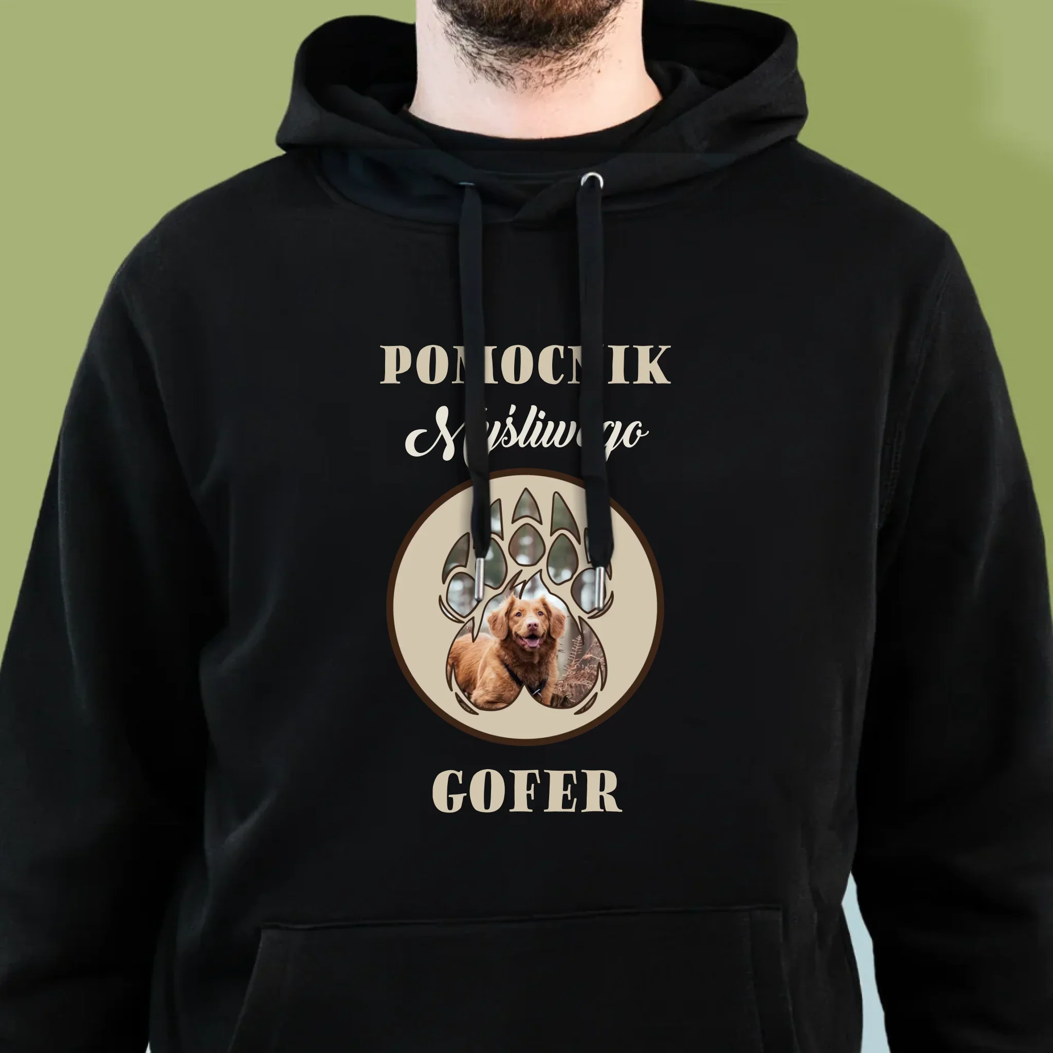 Kształt Ze Zdjęć: Pomocnik Myśliwego - Bluza Męska Z Kapturem - Image 2
