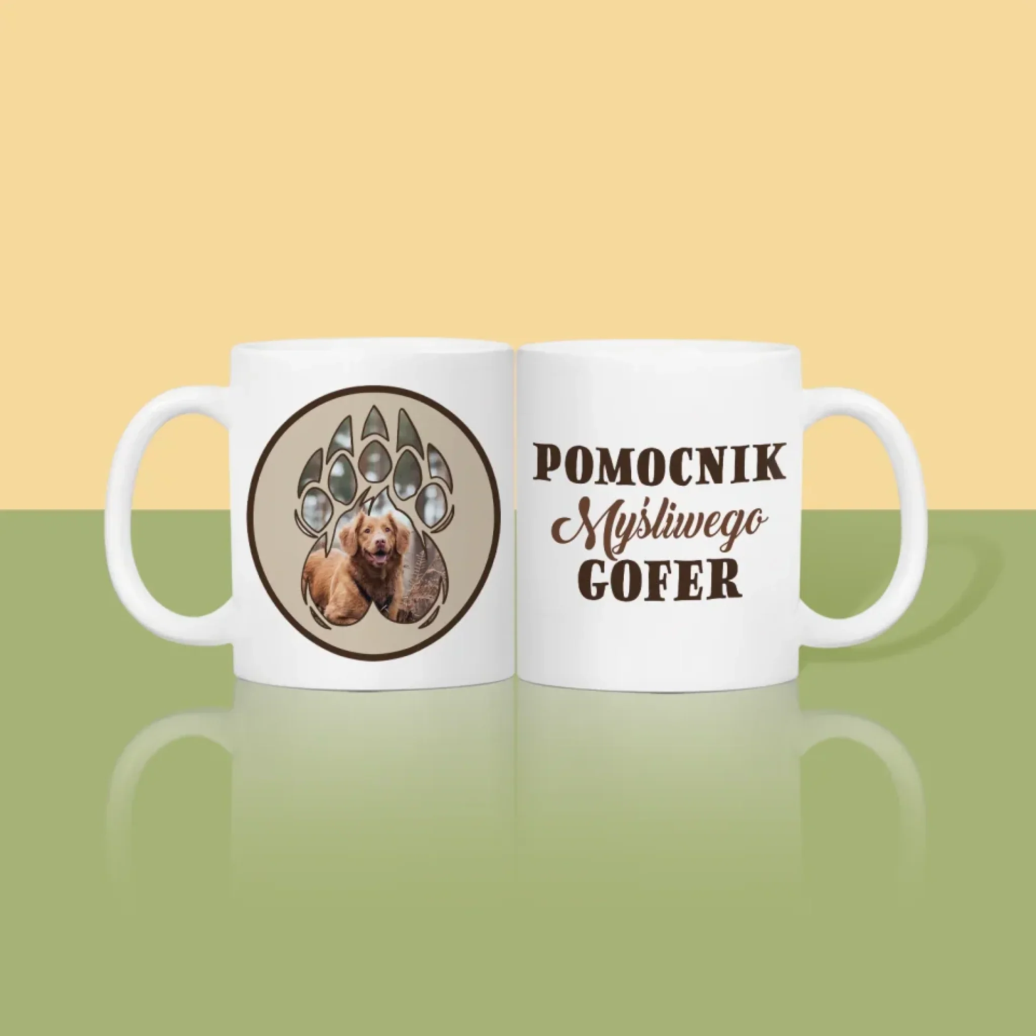 Kształt Ze Zdjęć: Pomocnik Myśliwego - Kubek z Nadrukiem