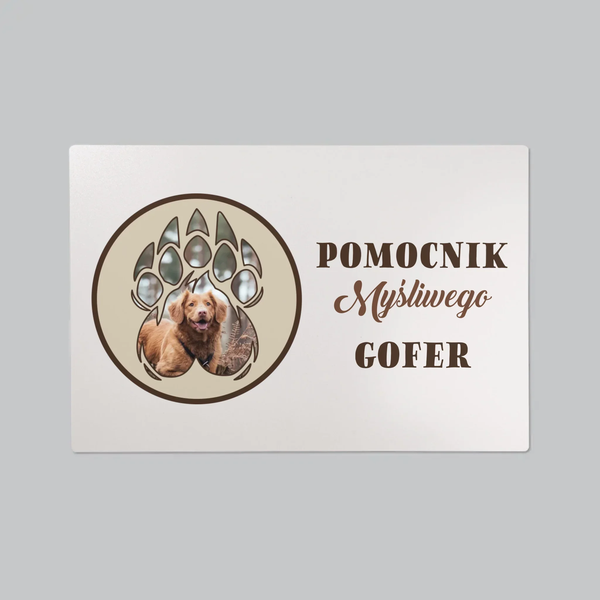 Kształt Ze Zdjęć: Pomocnik Myśliwego - Podkładka Na Biurko - Image 2