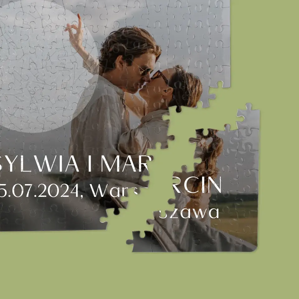 Mapa Gwiazd: Ślub - Personalizowane Puzzle - Image 2