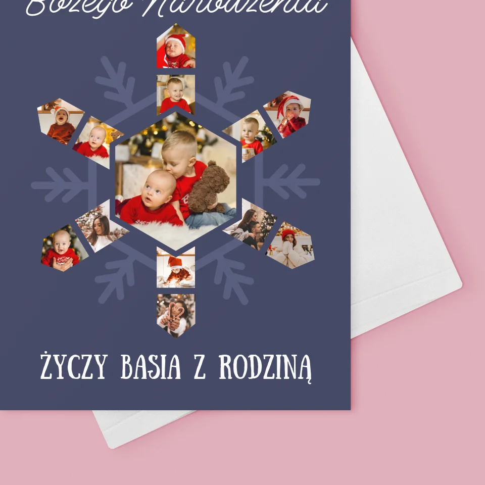 Kształt Ze Zdjęć: Śnieżynka - Kartka Z Życzeniami - Image 4