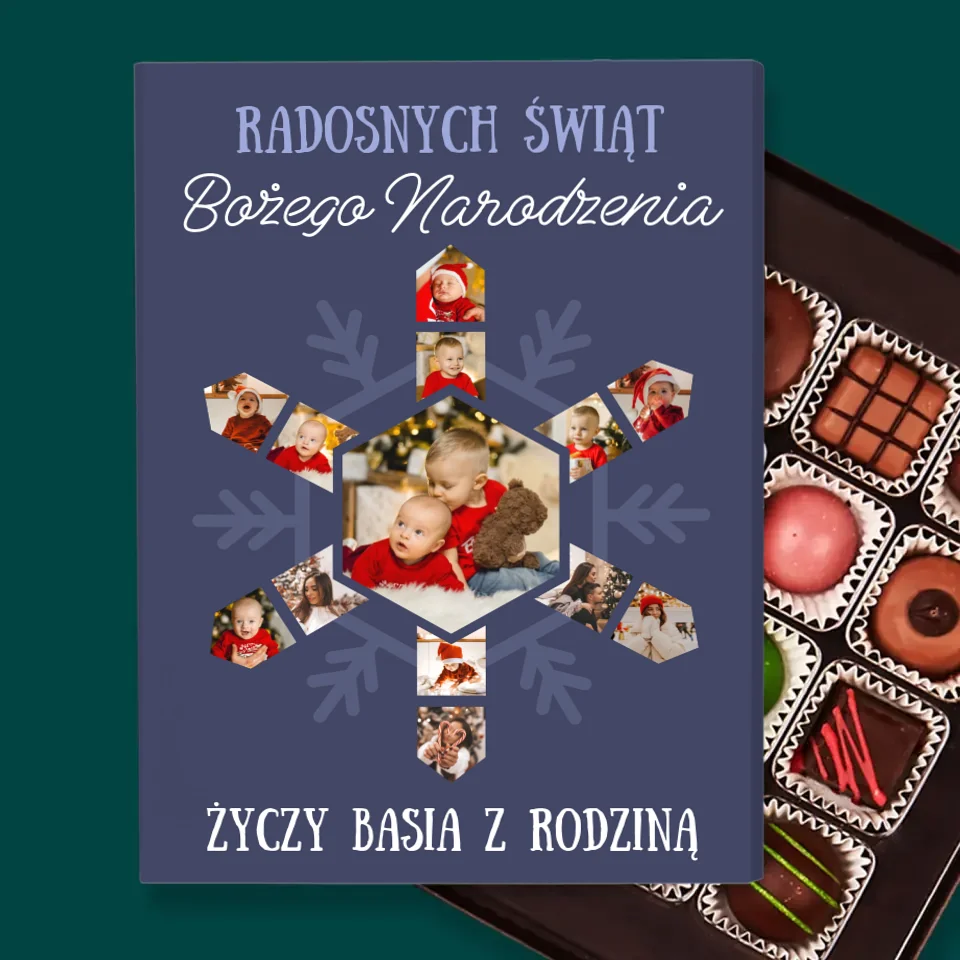 Kształt Ze Zdjęć: Śnieżynka - Personalizowane Praliny - Image 2