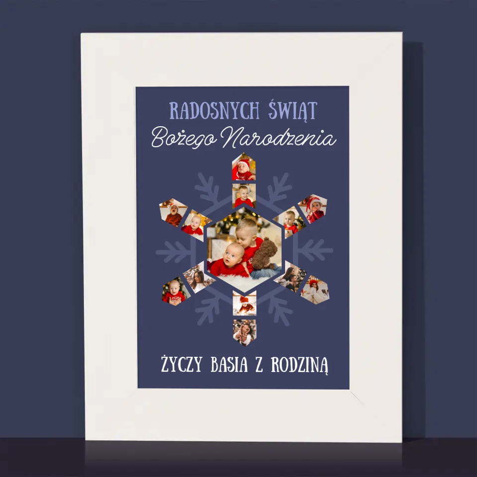 Kształt Ze Zdjęć: Śnieżynka - Ramka Na Zdjęcie - Image 2