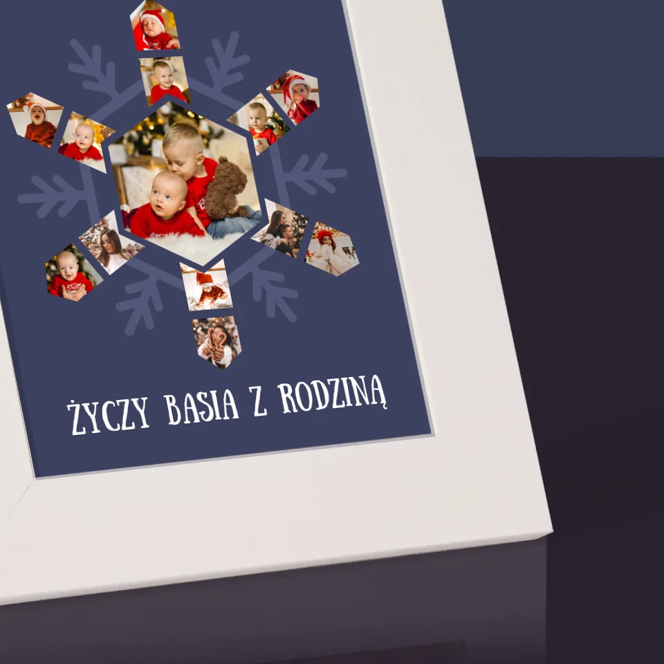 Kształt Ze Zdjęć: Śnieżynka - Ramka Na Zdjęcie - Image 3