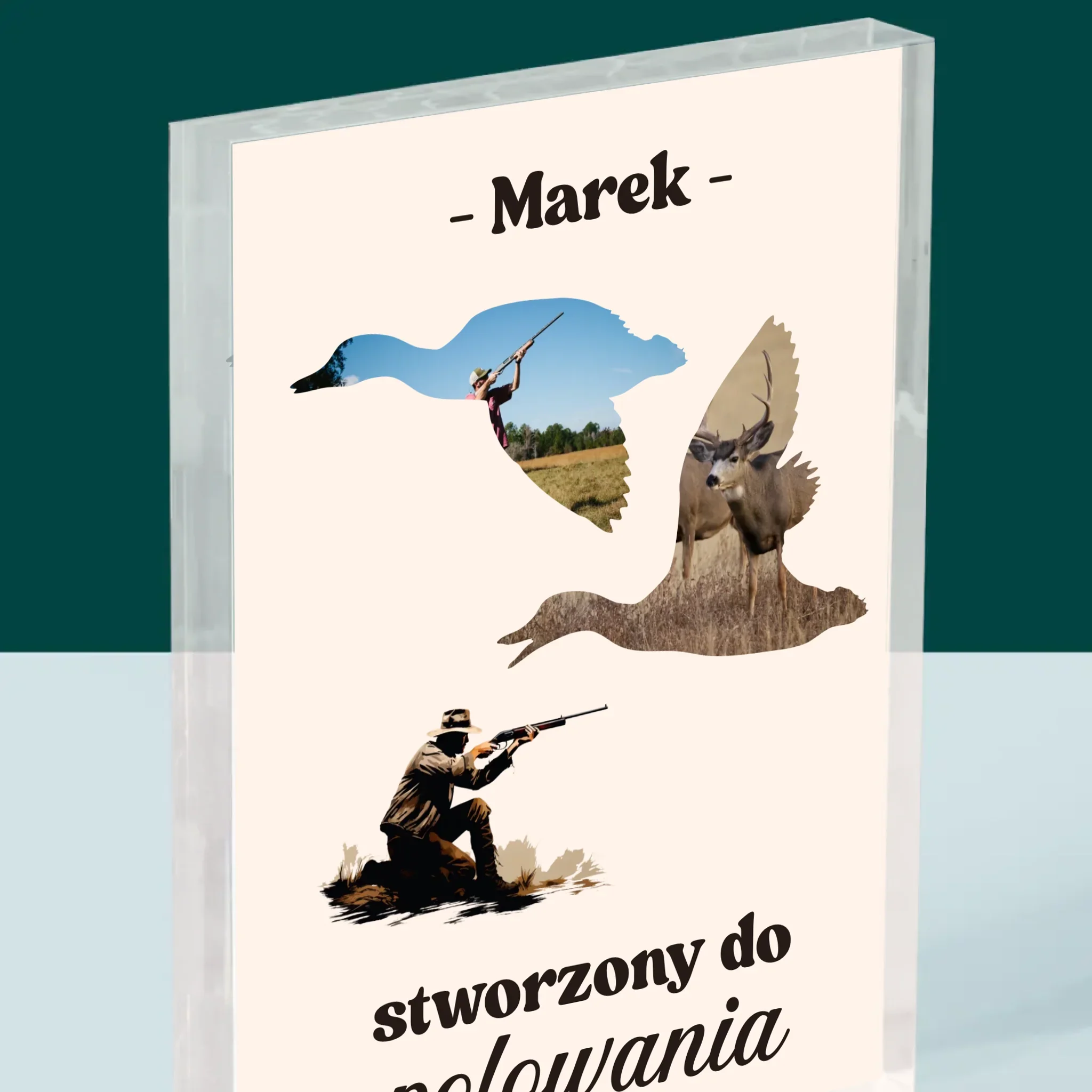 Kształt Ze Zdjęć: Stworzony Do Polowania - Blok Akrylowy z Nadrukiem - Image 2