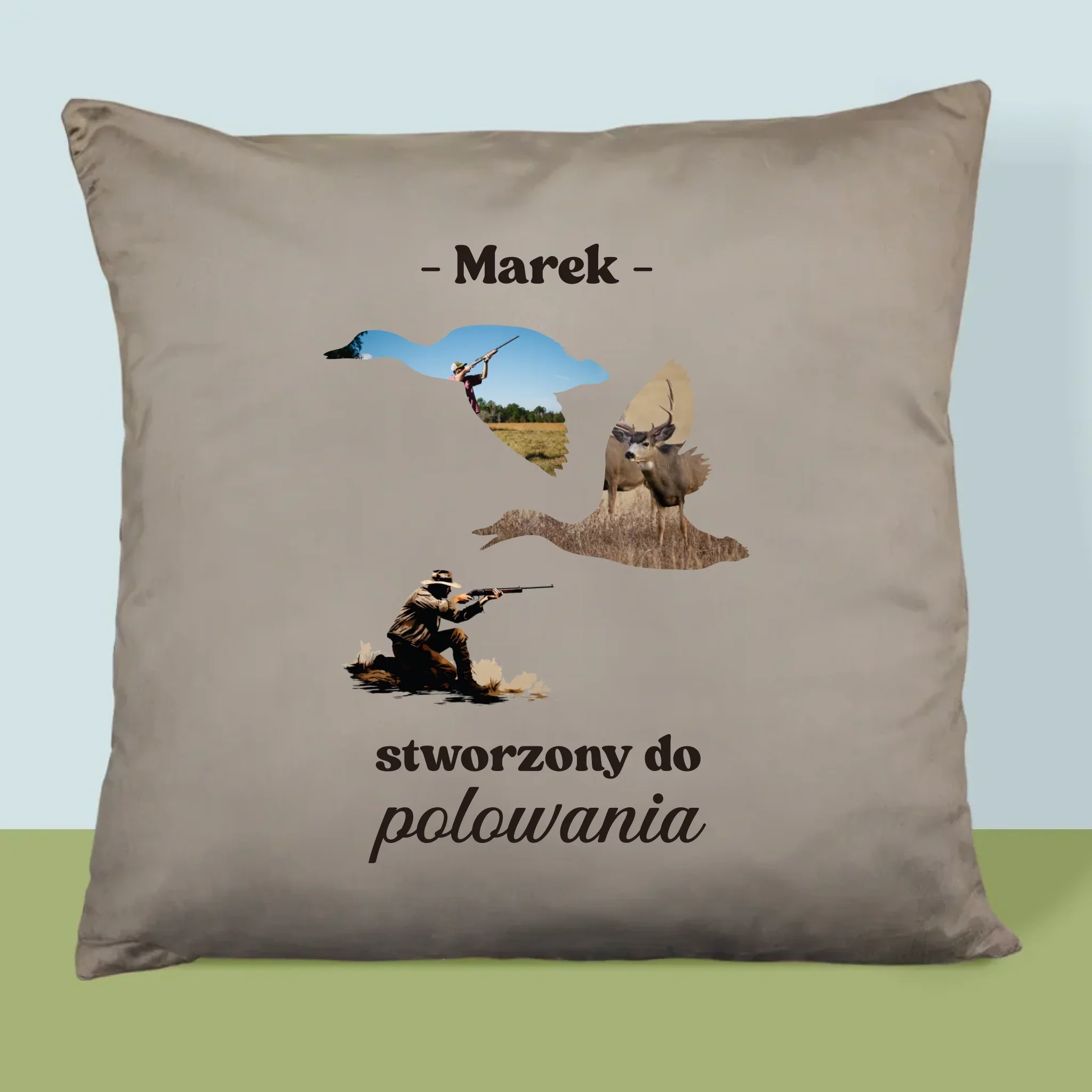 Kształt Ze Zdjęć: Stworzony Do Polowania - Poduszka z Nadrukiem - Image 3