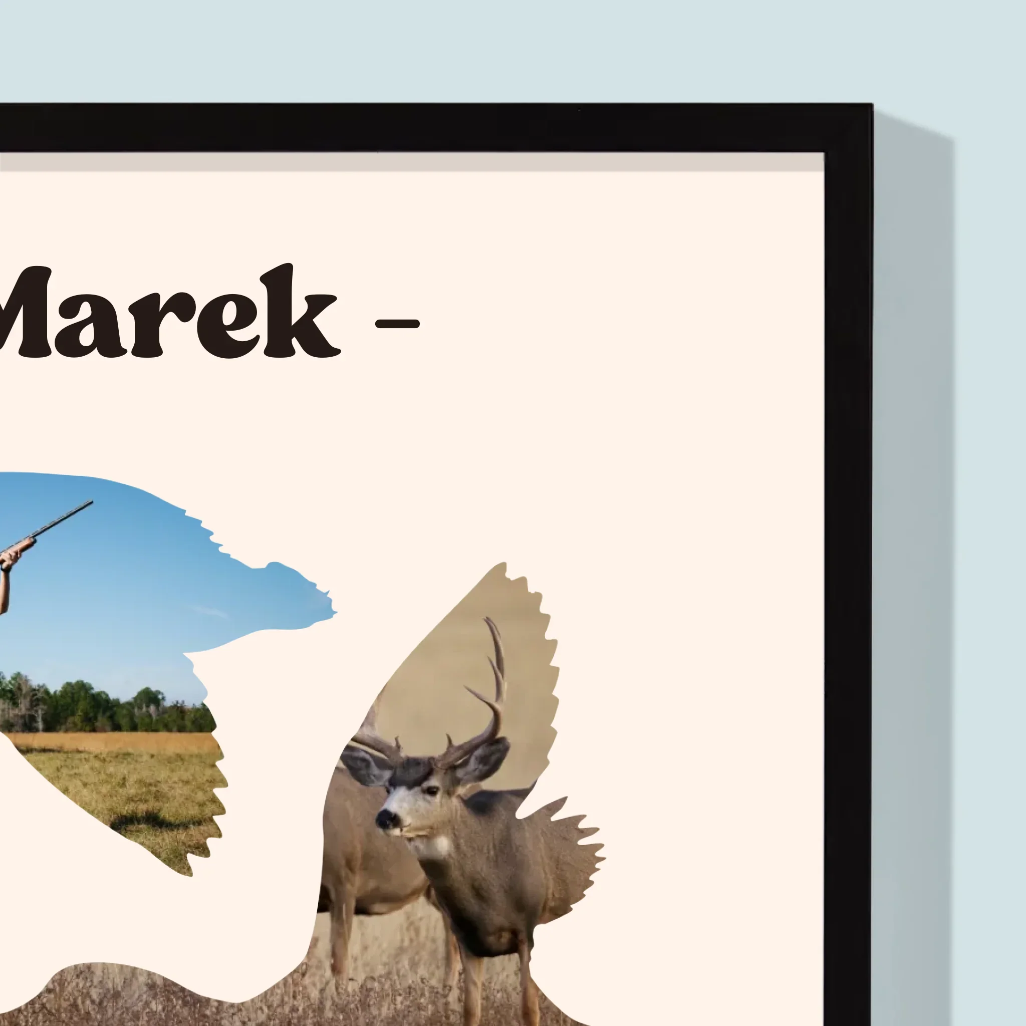 Kształt Ze Zdjęć: Stworzony Do Polowania - Wydruk Obramowany - Image 2
