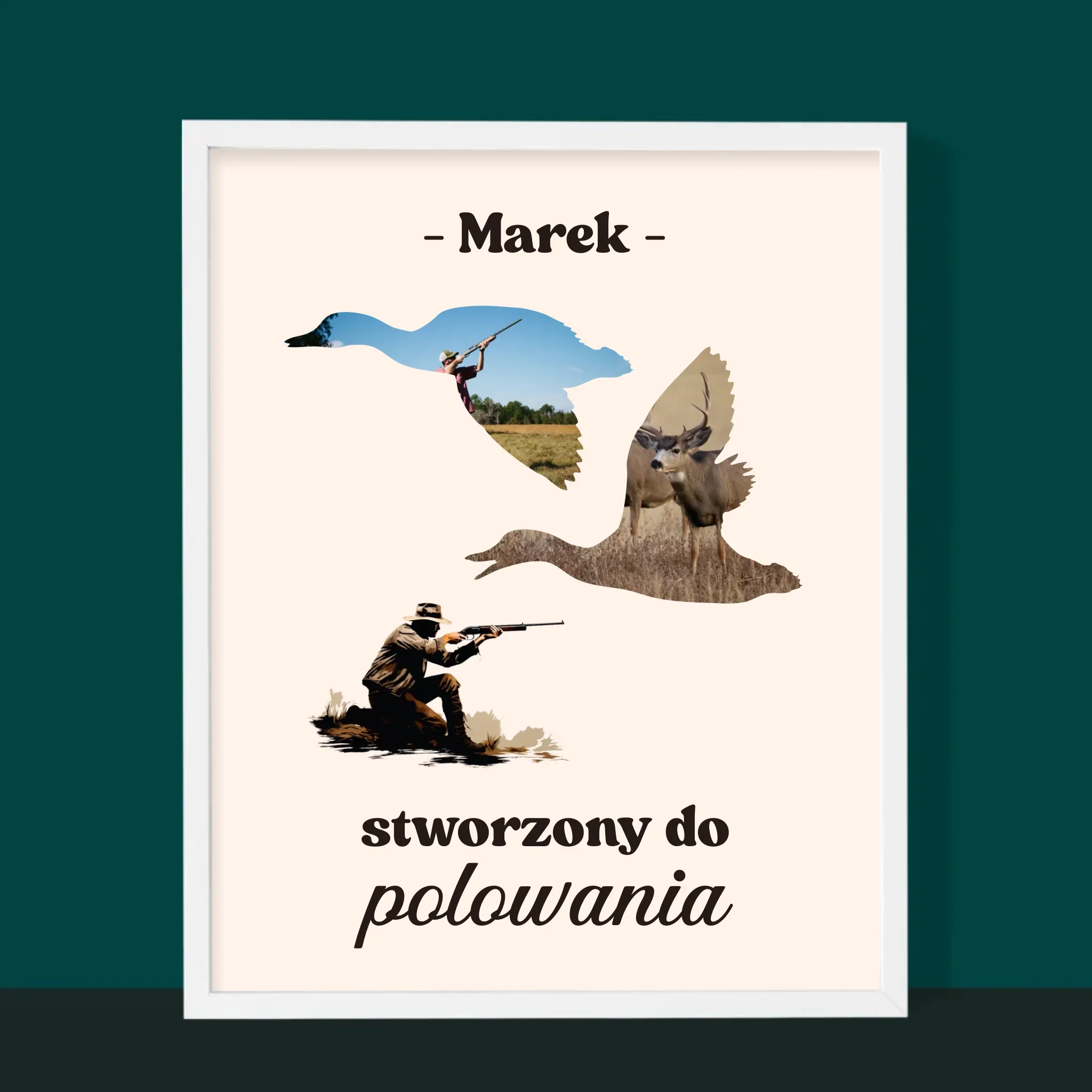 Kształt Ze Zdjęć: Stworzony Do Polowania - Wydruk Obramowany - Image 6