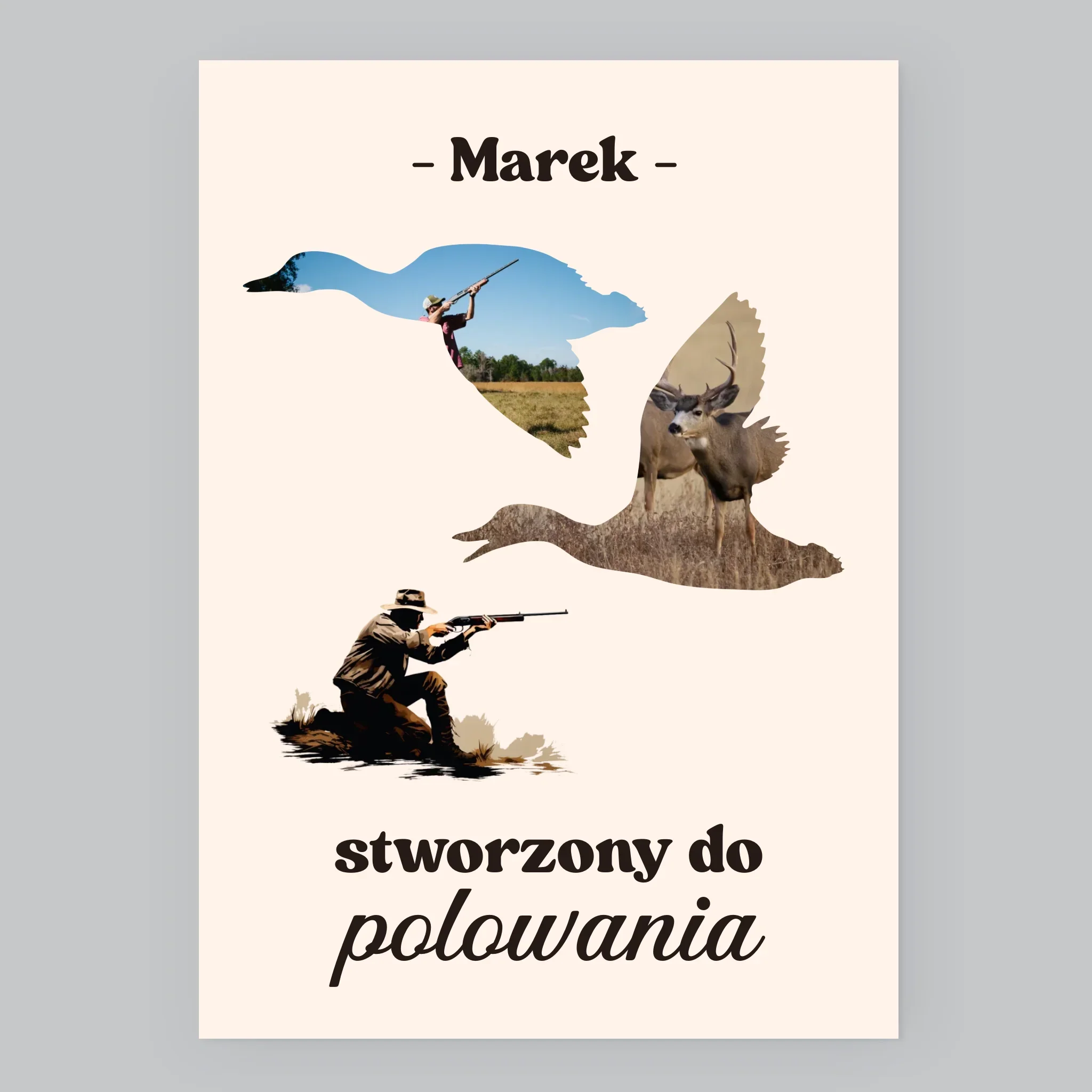 Kształt Ze Zdjęć: Stworzony Do Polowania - Wydruk Obramowany - Image 8