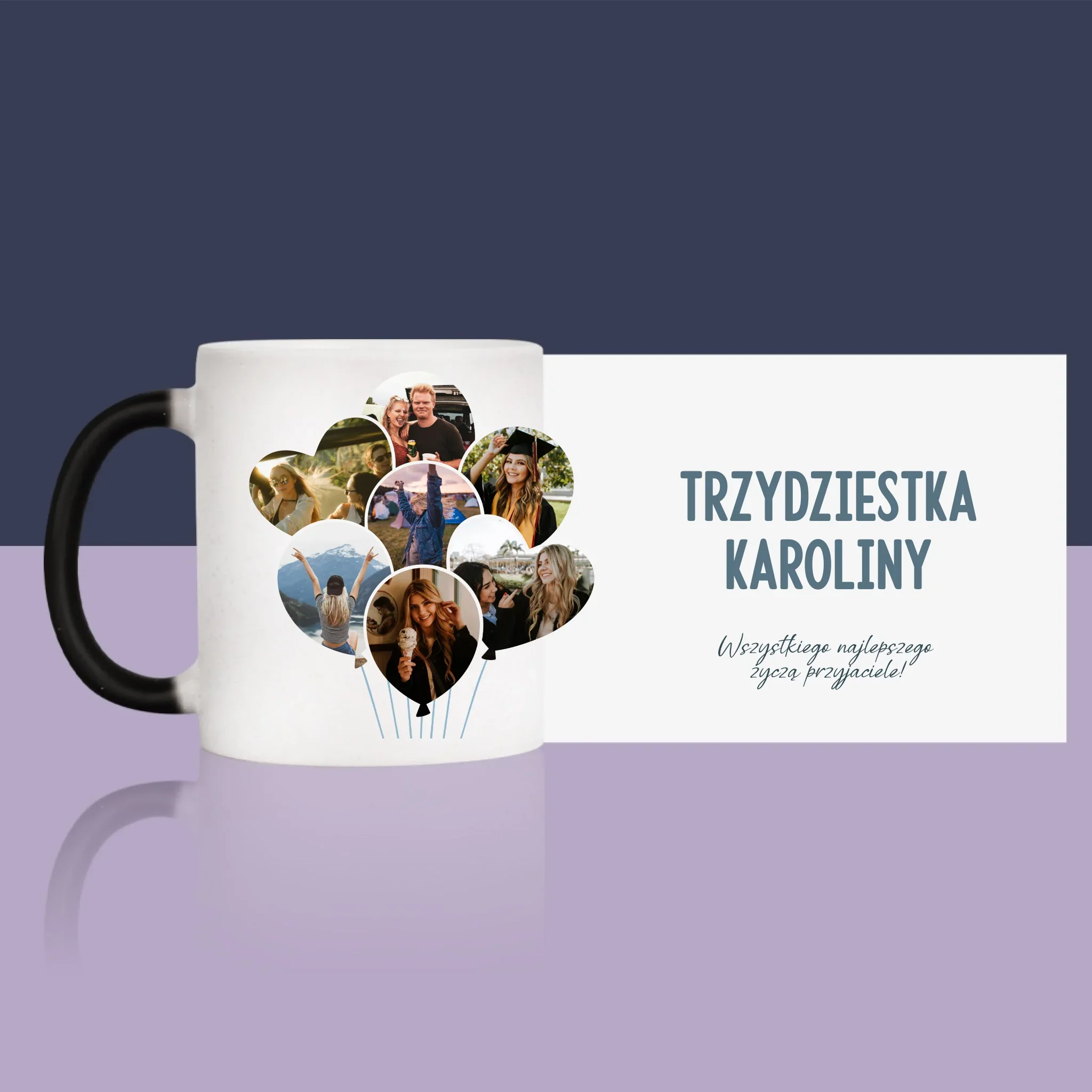 Kształt Ze Zdjęć: Trzydziestka Balony - Kubek z Nadrukiem - Image 13