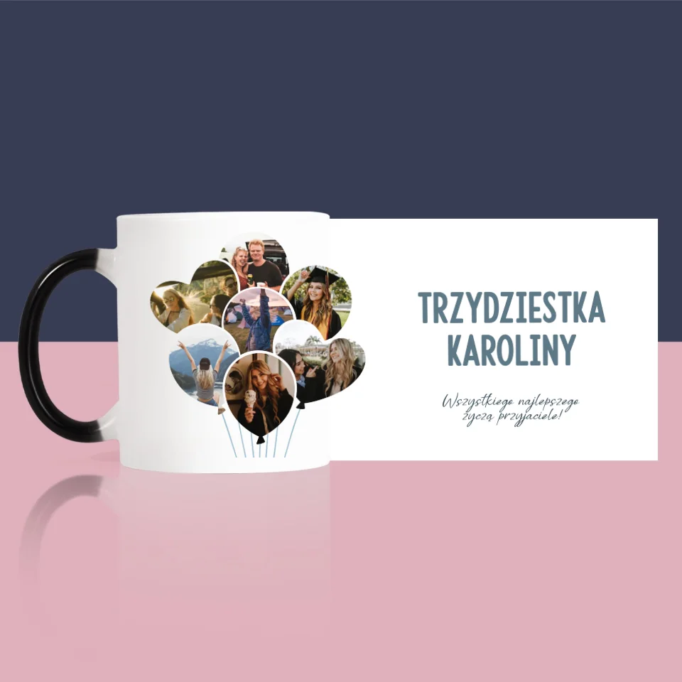 Kształt Ze Zdjęć: Trzydziestka Balony - Kubek z Nadrukiem - Image 8