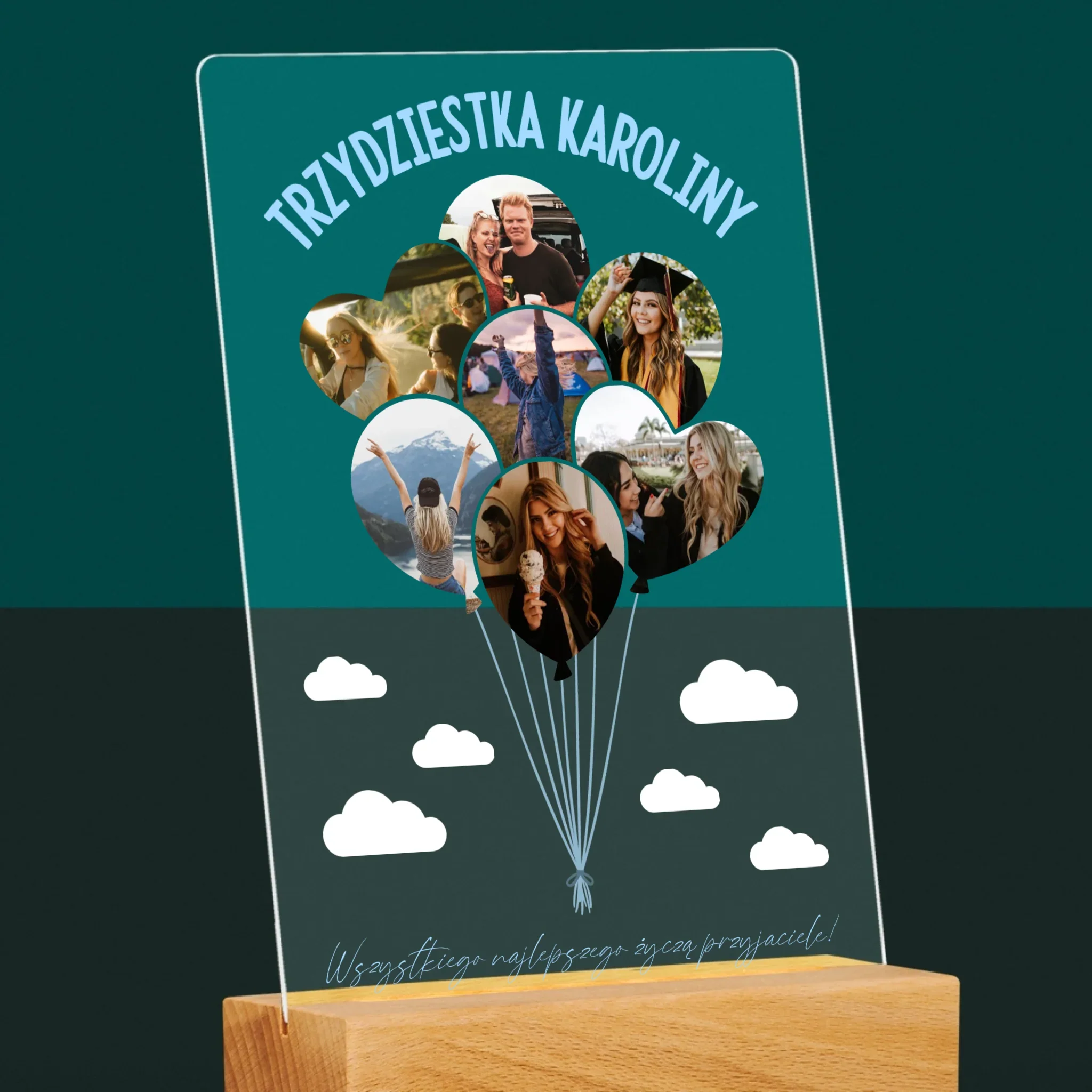 Kształt Ze Zdjęć: Trzydziestka Balony - Wydruk Na Szkle Akrylowym - Image 6