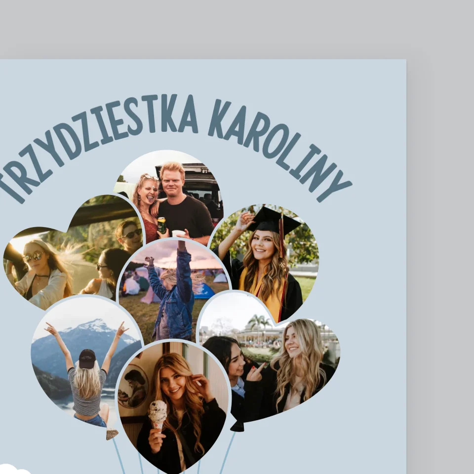Kształt Ze Zdjęć: Trzydziestka Balony - Wydruk Obramowany - Image 10