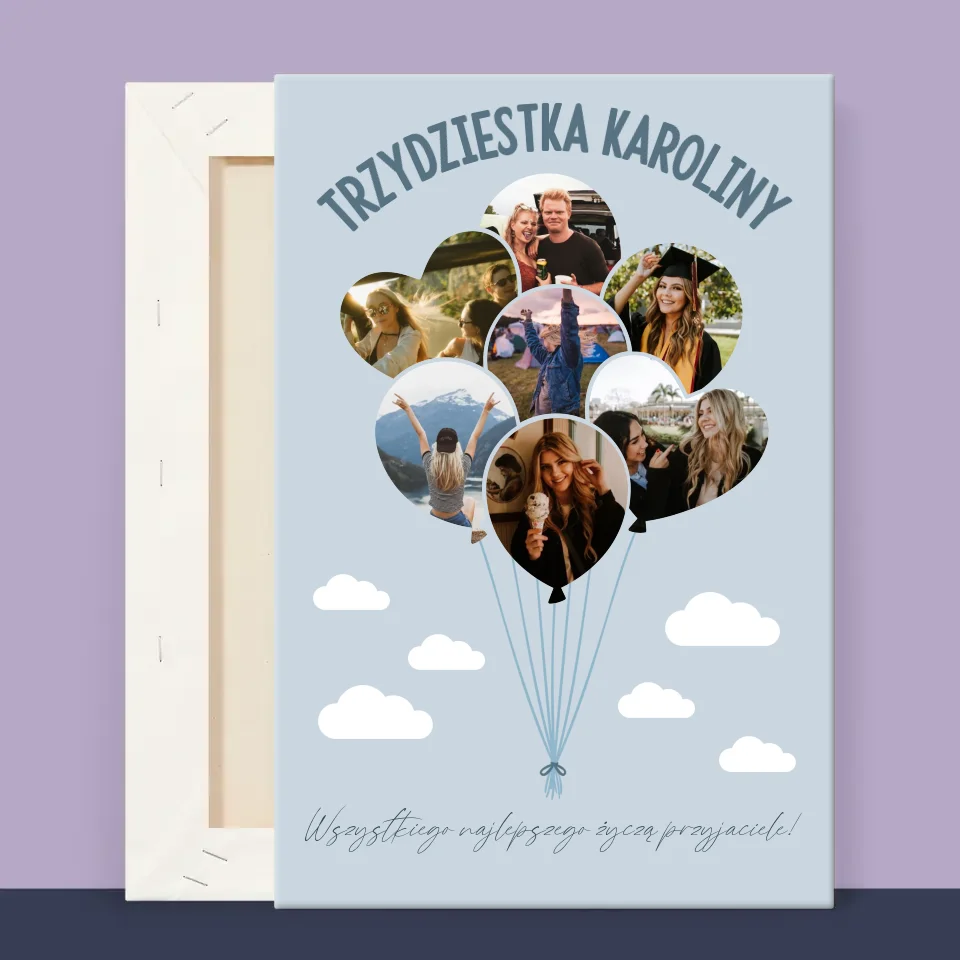Kształt Ze Zdjęć: Trzydziestka Balony - Wydruk Obramowany - Image 13