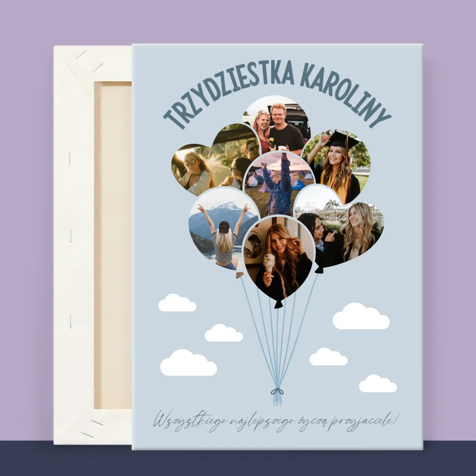 Kształt Ze Zdjęć: Trzydziestka Balony - Wydruk Obramowany - Image 14