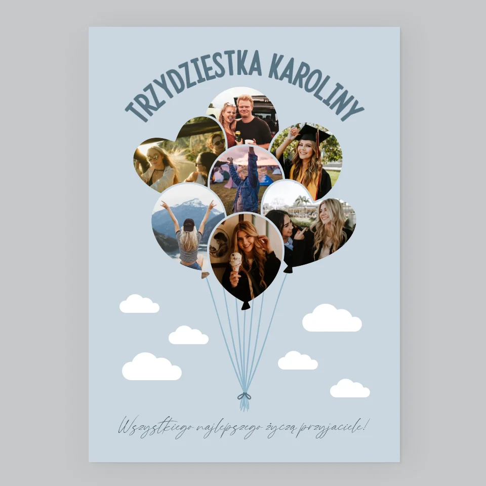 Kształt Ze Zdjęć: Trzydziestka Balony - Wydruk Obramowany - Image 8