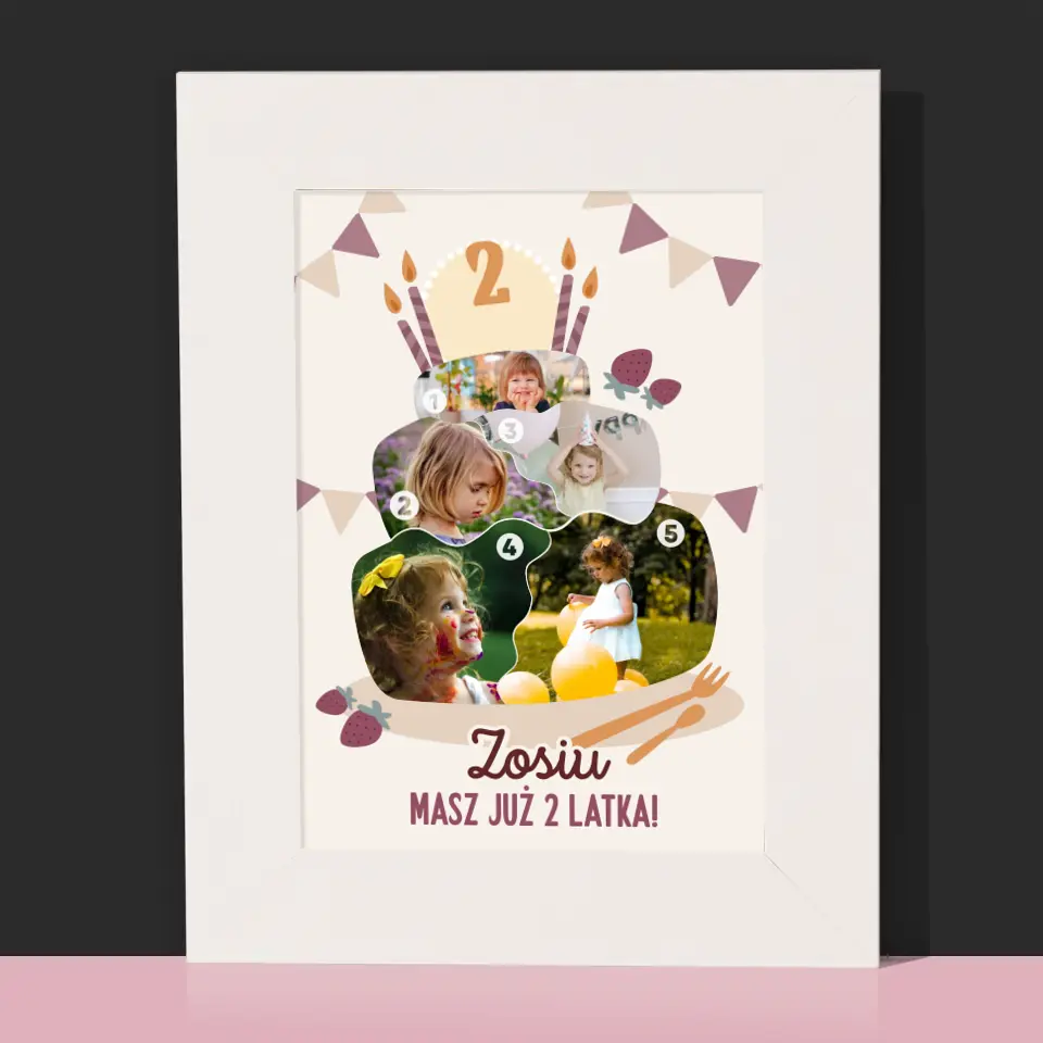 Kształt Ze Zdjęć: Urodzinowy Tort - Ramka Na Zdjęcie - Image 2