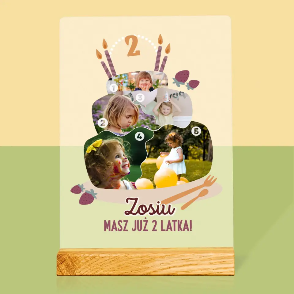 Kształt Ze Zdjęć: Urodzinowy Tort - Wydruk Na Szkle Akrylowym - Image 3