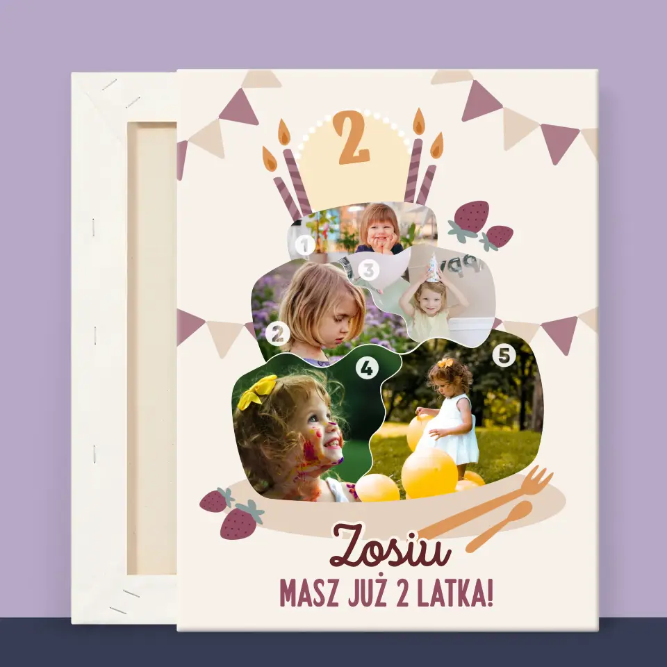 Kształt Ze Zdjęć: Urodzinowy Tort - Wydruk Obramowany - Image 11