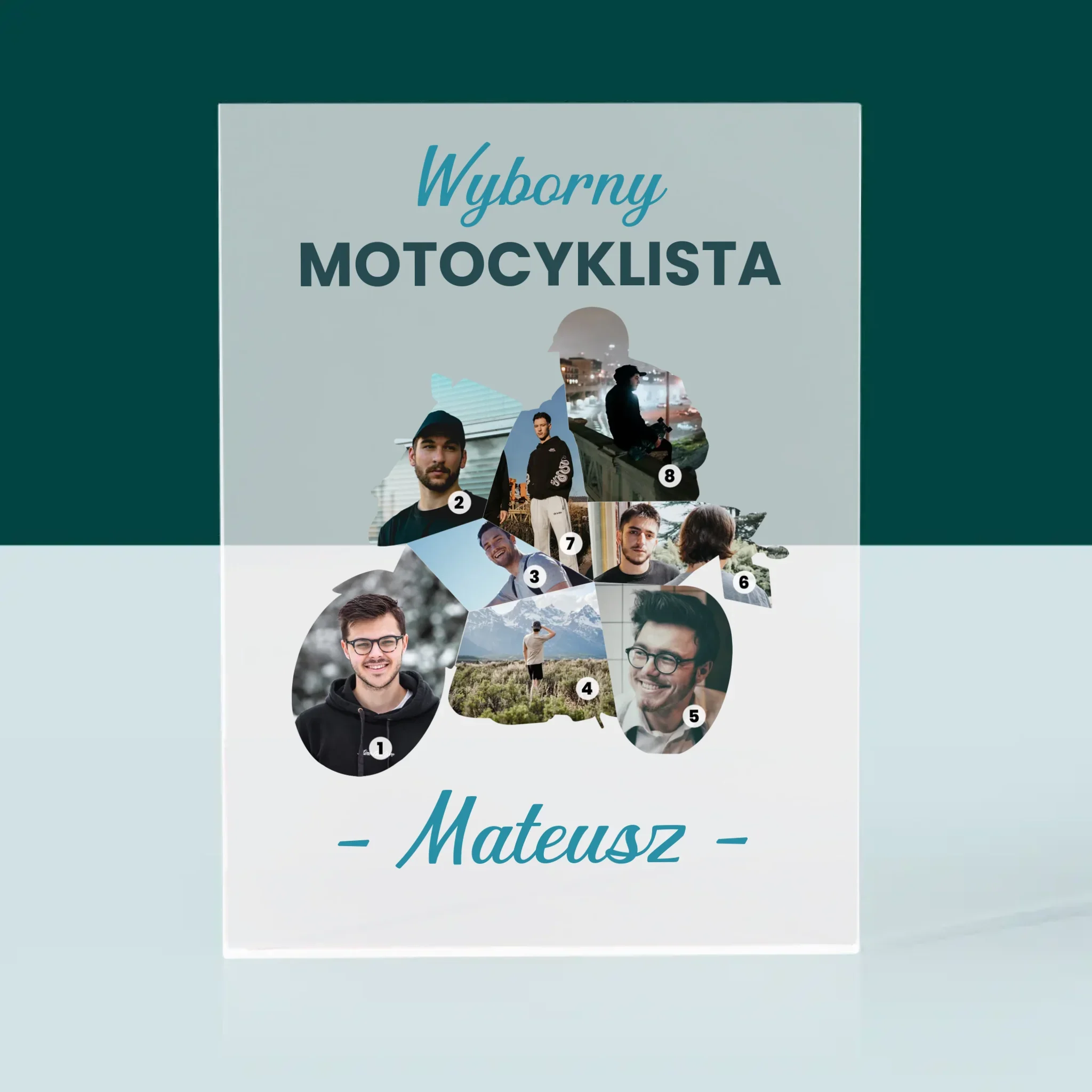 Kształt Ze Zdjęć: Wyborny Motocyklista - Blok Akrylowy z Nadrukiem - Image 3