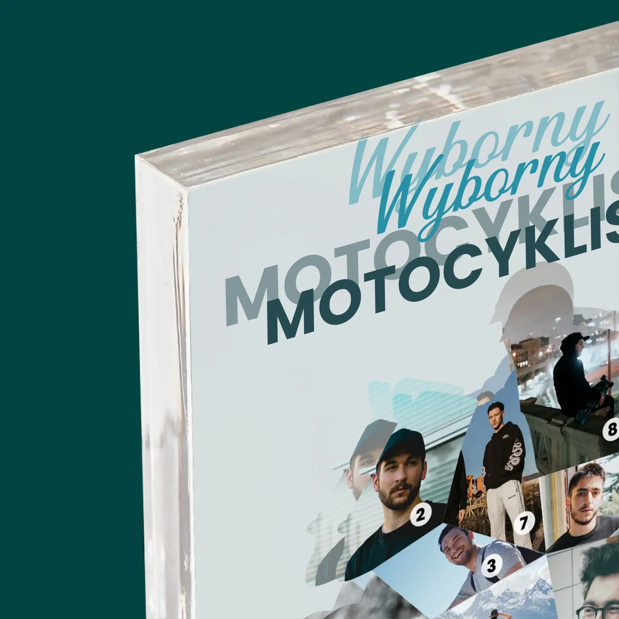 Kształt Ze Zdjęć: Wyborny Motocyklista - Blok Akrylowy z Nadrukiem - Image 4