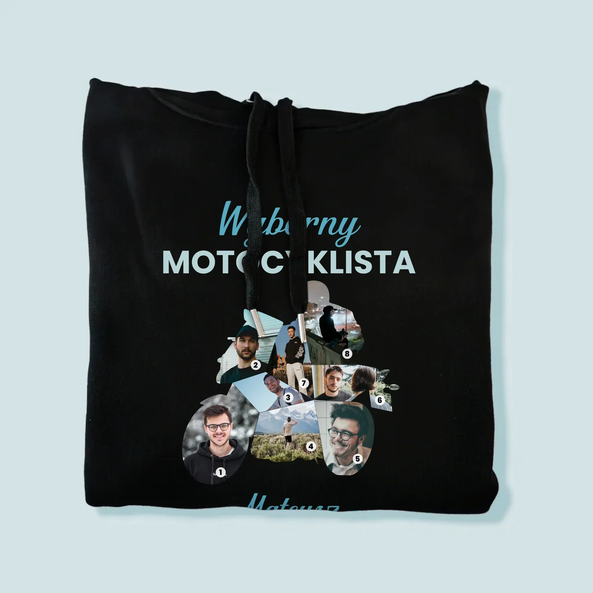 Kształt Ze Zdjęć: Wyborny Motocyklista - Bluza Męska Z Kapturem - Image 4