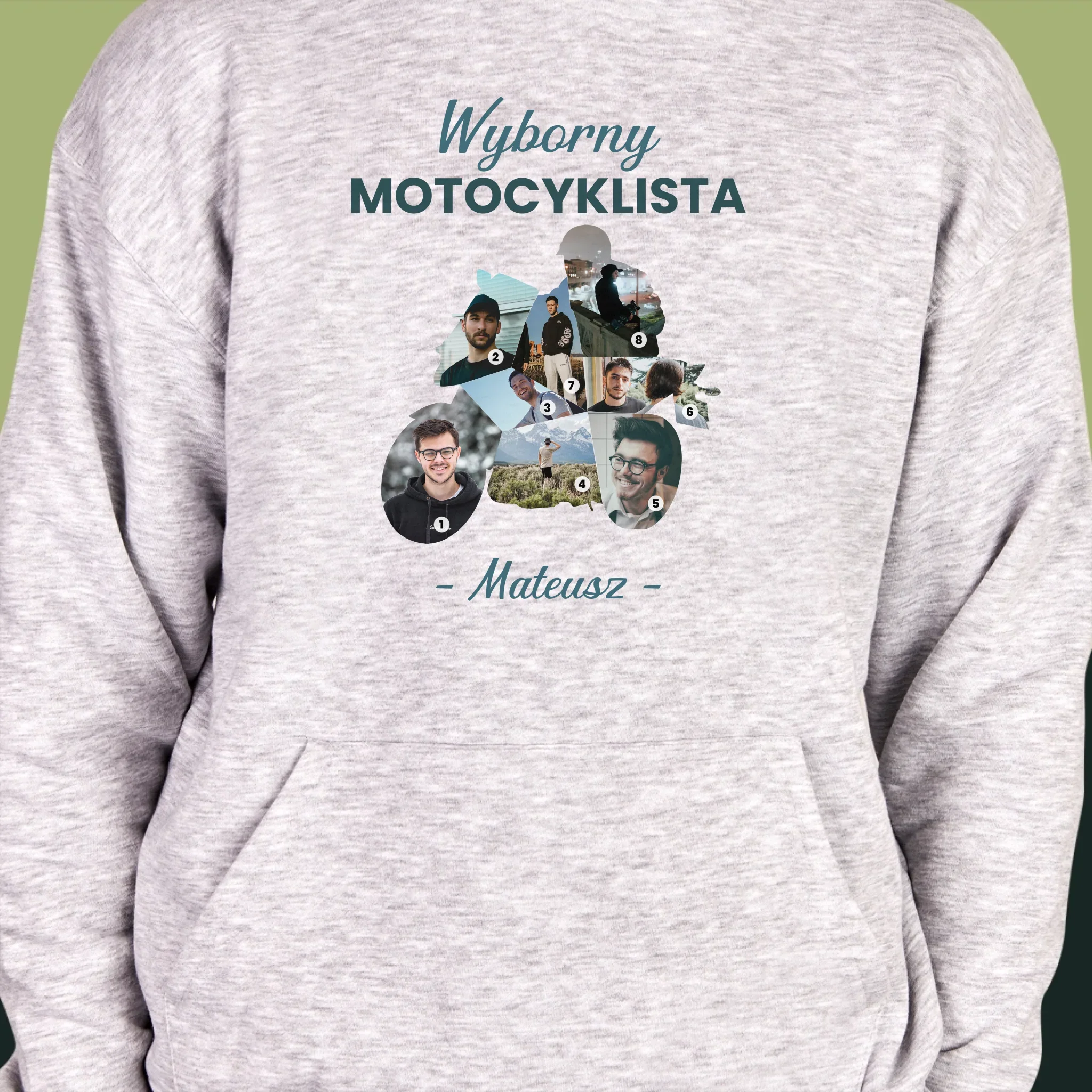 Kształt Ze Zdjęć: Wyborny Motocyklista - Bluza Męska Z Kapturem - Image 6