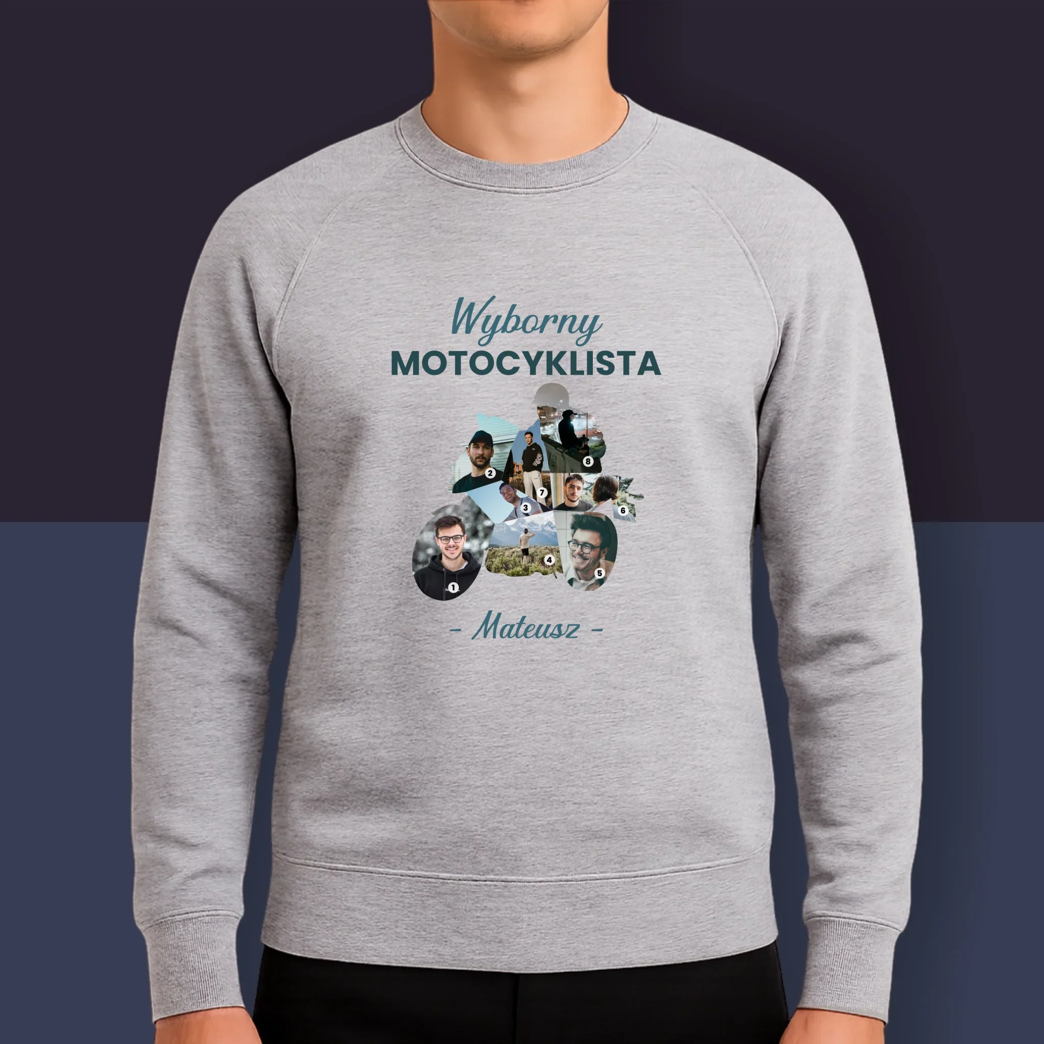 Kształt Ze Zdjęć: Wyborny Motocyklista - Bluza Męska Z Kapturem - Image 9