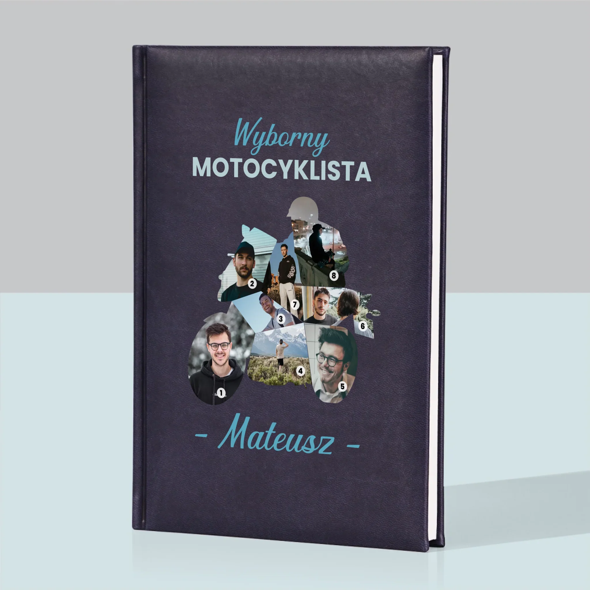 Kształt Ze Zdjęć: Wyborny Motocyklista - Notes Książkowy