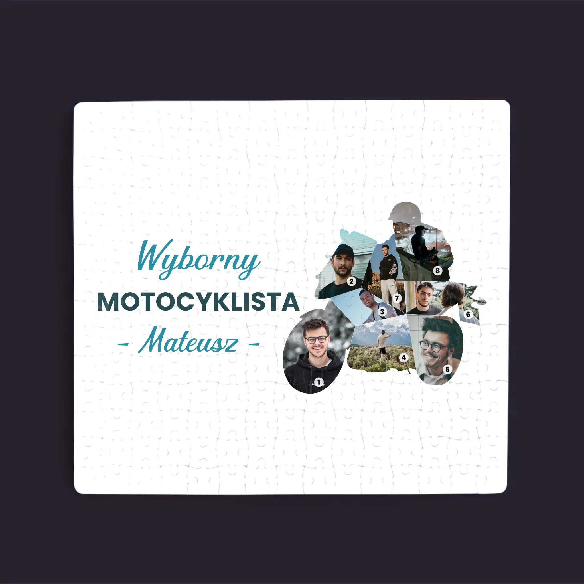 Kształt Ze Zdjęć: Wyborny Motocyklista - Personalizowane Puzzle - Image 3