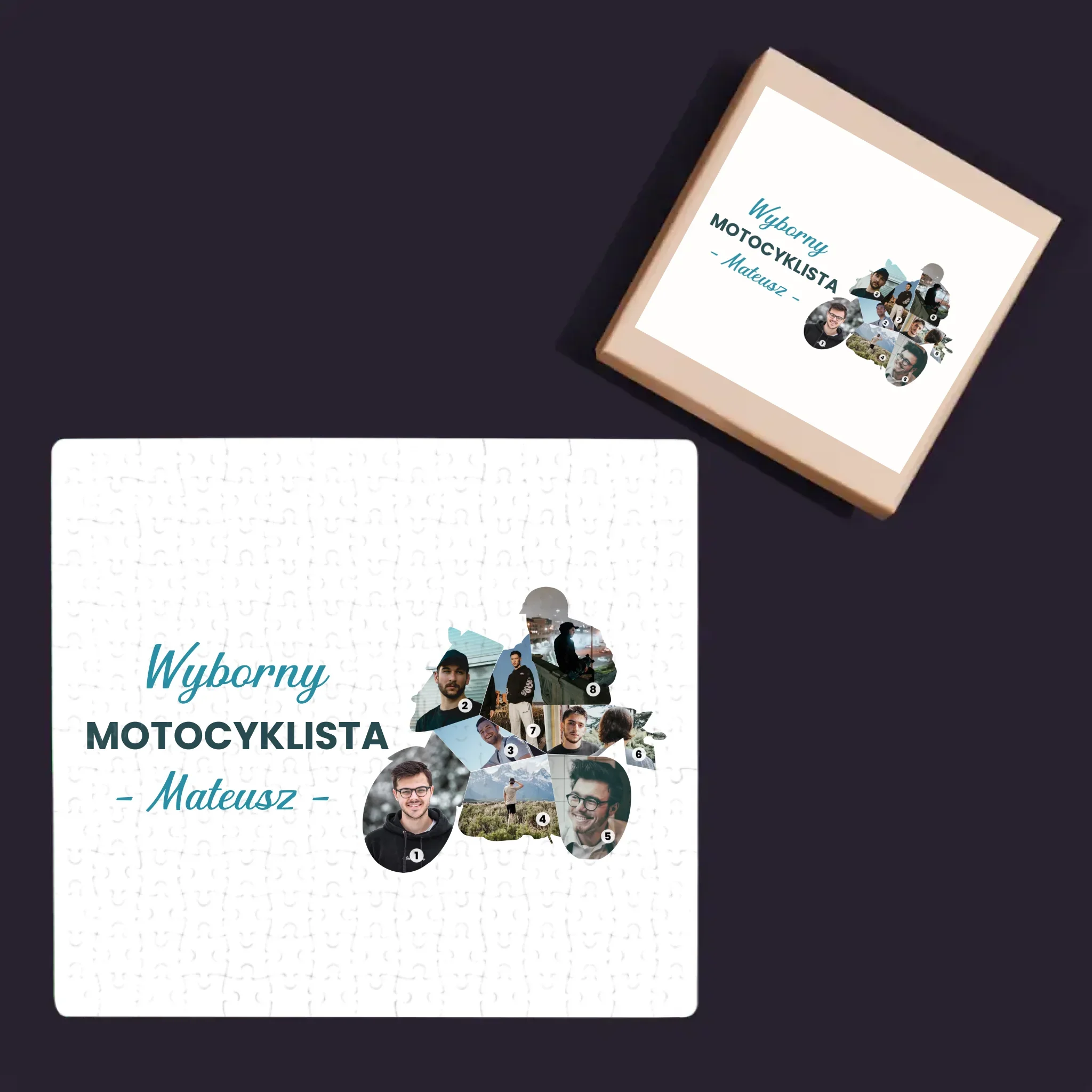 Kształt Ze Zdjęć: Wyborny Motocyklista - Personalizowane Puzzle - Image 4