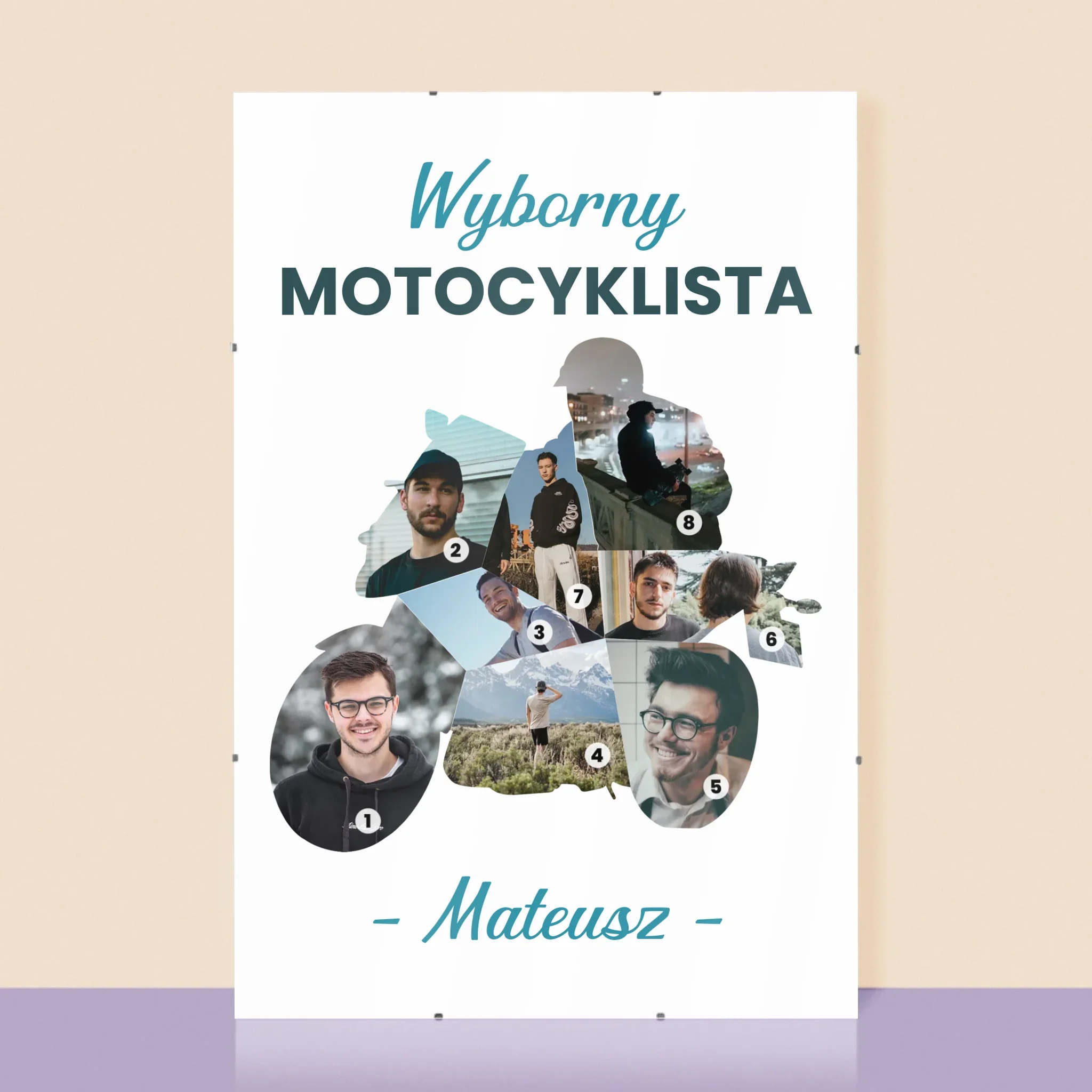 Kształt Ze Zdjęć: Wyborny Motocyklista - Personalizowany Plakat