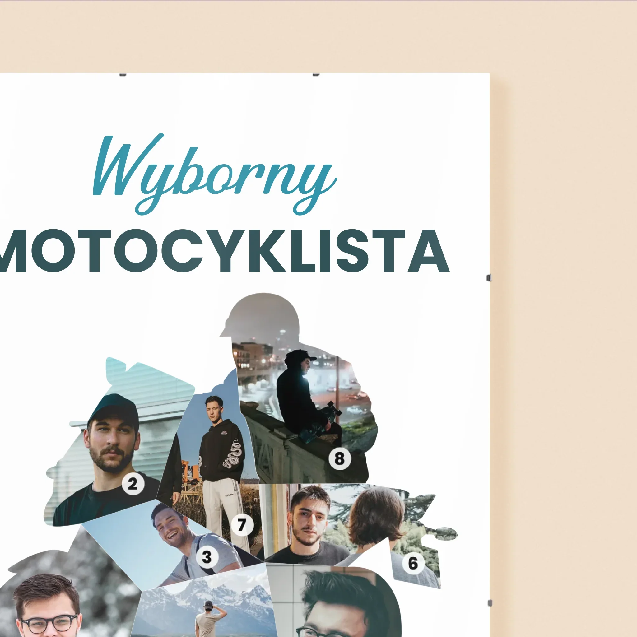 Kształt Ze Zdjęć: Wyborny Motocyklista - Personalizowany Plakat - Image 3