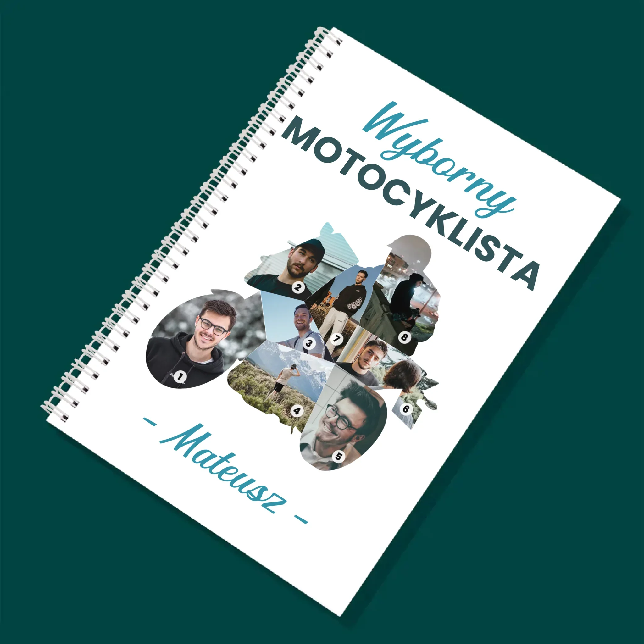 Kształt Ze Zdjęć: Wyborny Motocyklista - Planer Dzienny z Nadrukiem