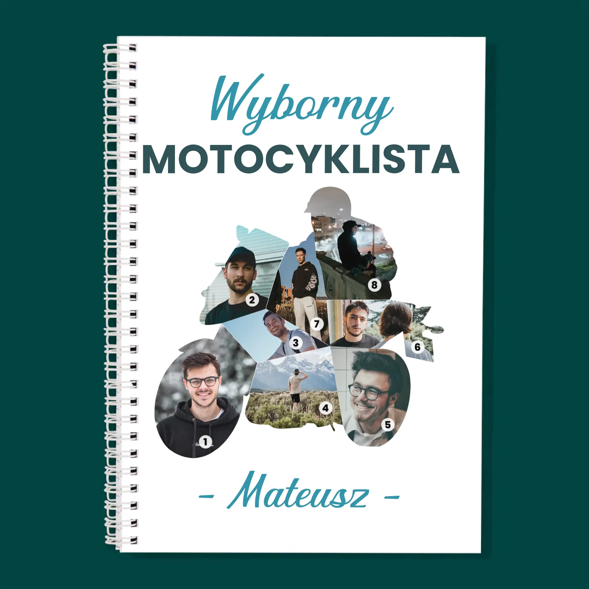 Kształt Ze Zdjęć: Wyborny Motocyklista - Planer Dzienny z Nadrukiem - Image 3
