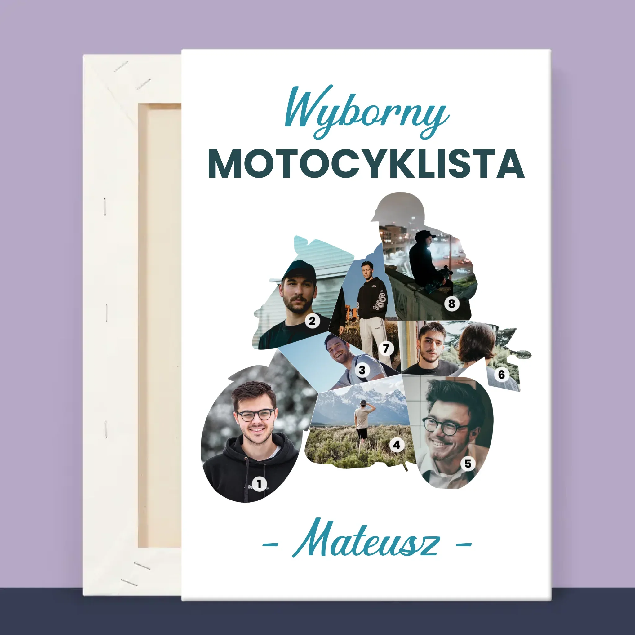 Kształt Ze Zdjęć: Wyborny Motocyklista - Wydruk Obramowany - Image 13