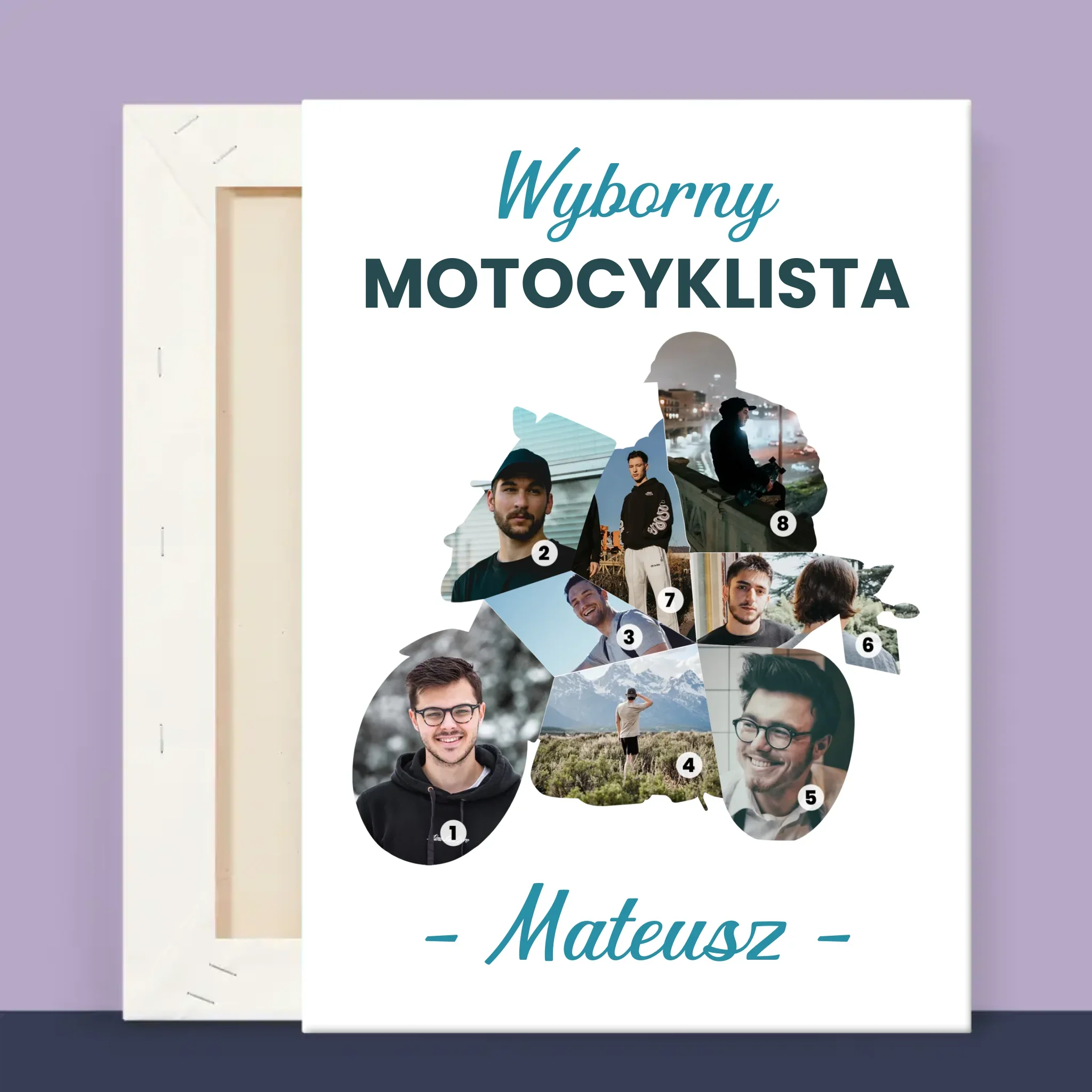 Kształt Ze Zdjęć: Wyborny Motocyklista - Wydruk Obramowany - Image 14