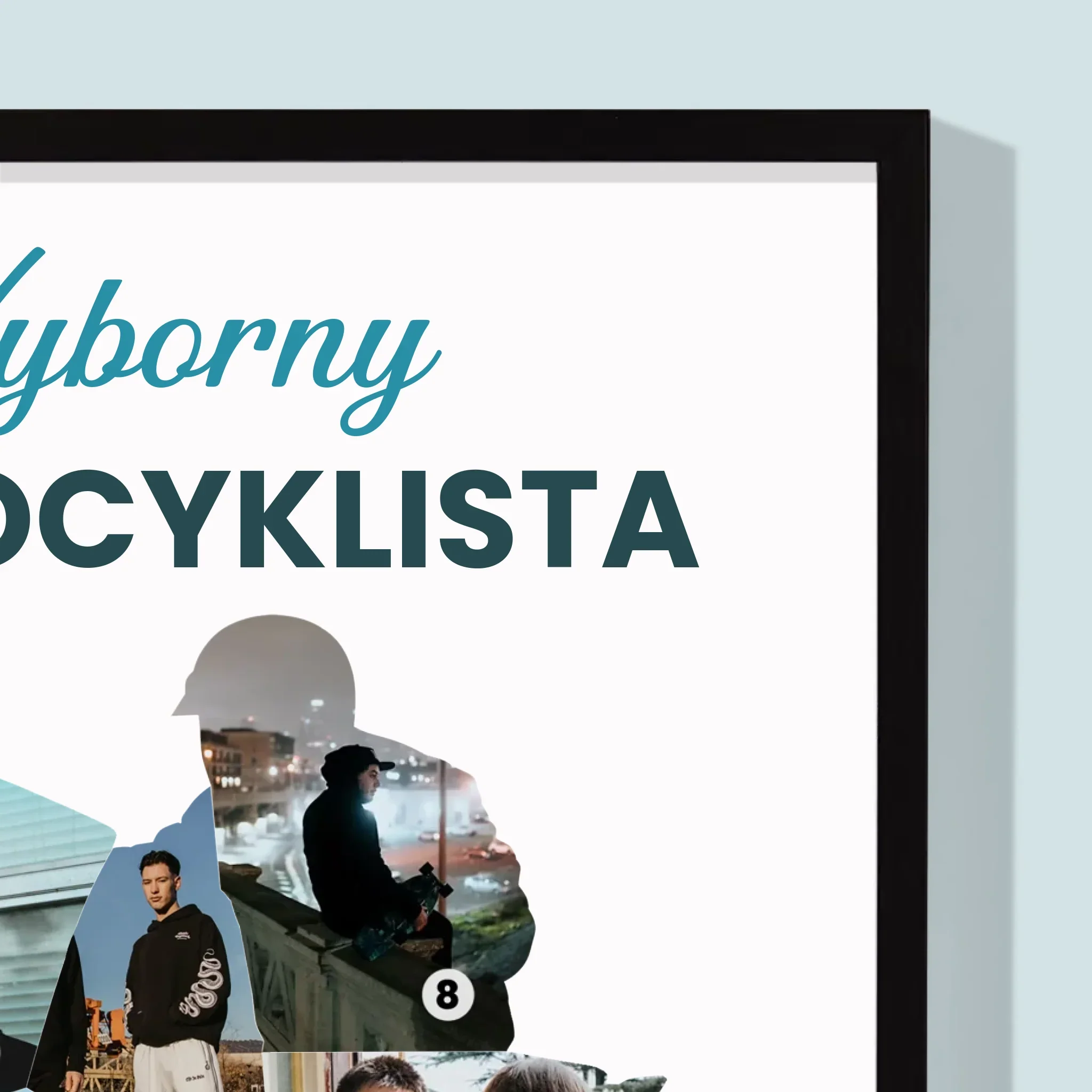 Kształt Ze Zdjęć: Wyborny Motocyklista - Wydruk Obramowany - Image 2